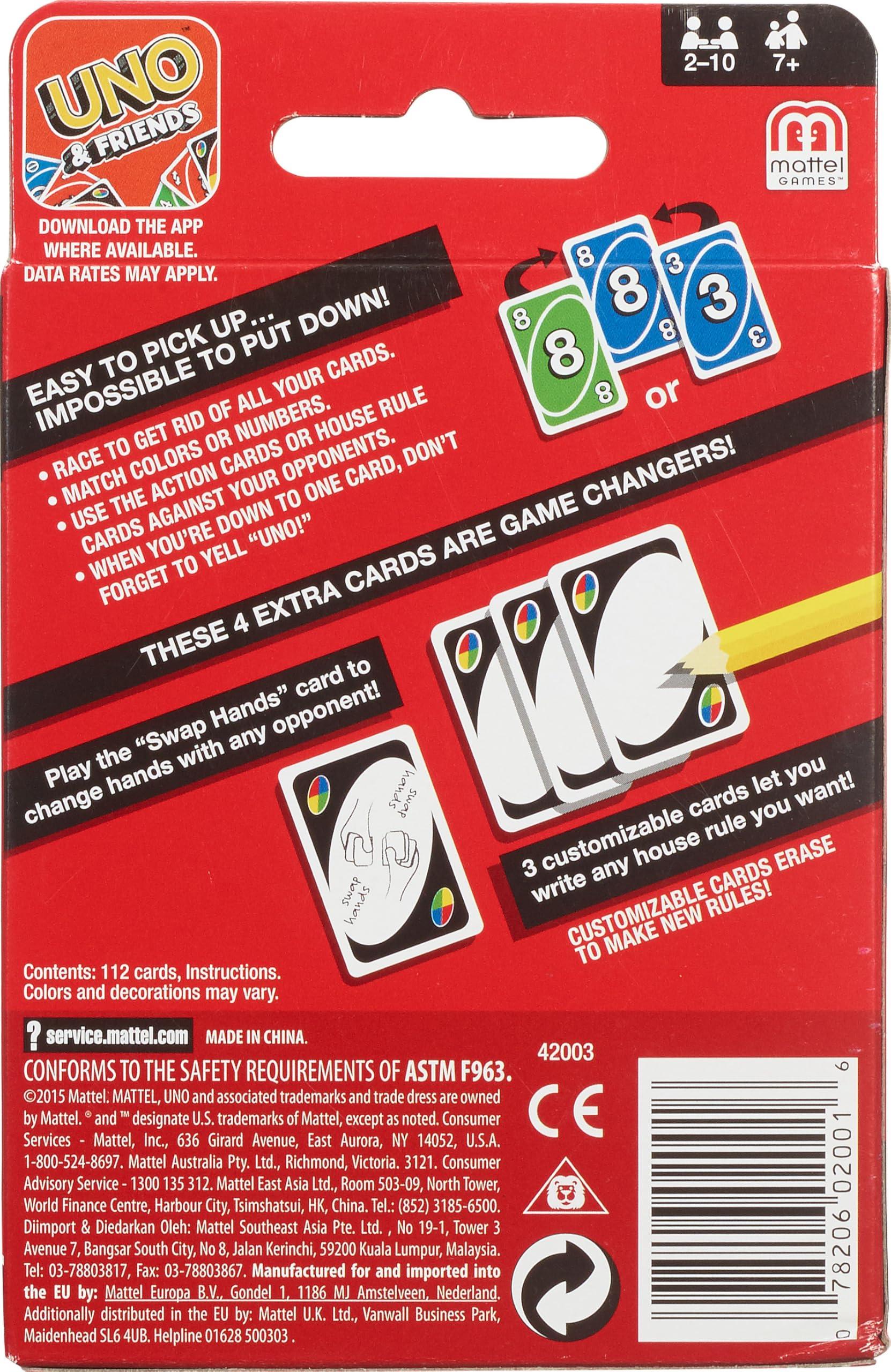 Mattel Games Mattel Games UNO Card Game in a Collectible Storage Tin for Kids, Adults, Families, Parties & Travel, 2 to 10 Players (Amazon Exclusive)