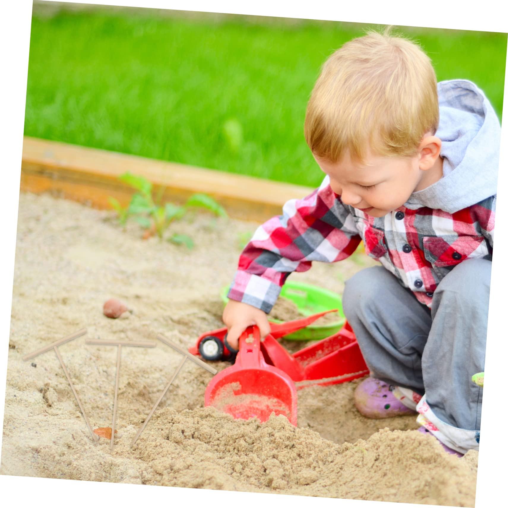 Vaguelly 18 Pcs T-type Bamboo Rake Creative Crafts Decorative Bamboo Crafts Mini Rake Toys Creative Rake Crafts Decorative Rake Crafts Sand Table Accessories Mini Bamboo Rakes