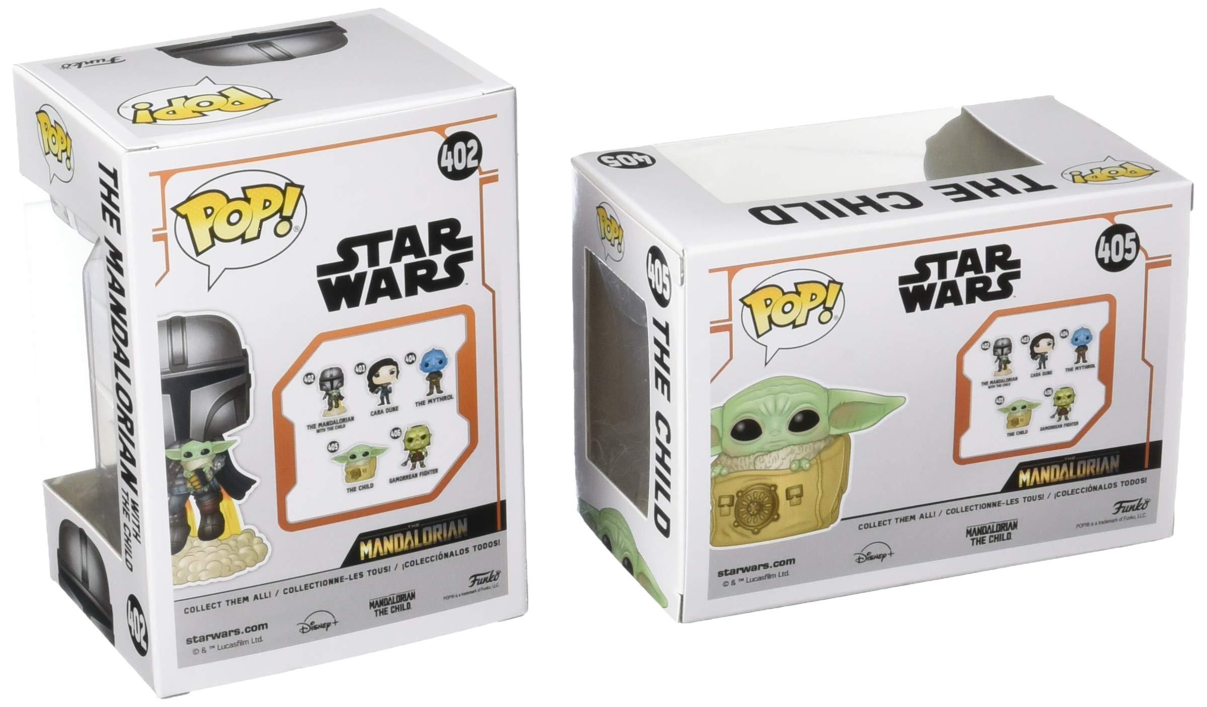 Funko Funko Star Wars: POP! Mandalorian Collectors Set 2 - Mando Flying with Jet Pack, Child in Bag