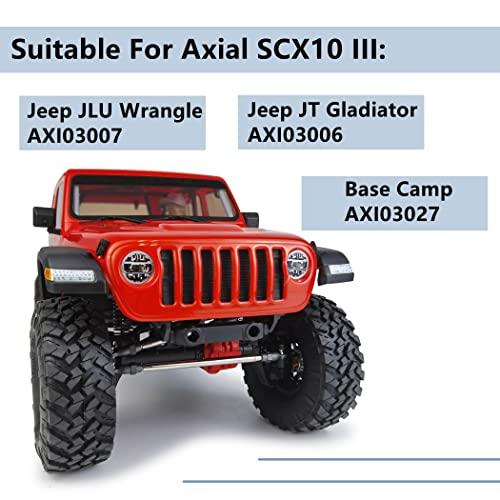 MORLORDY MORLORDY RC Portal Drive Stub Axle 13mm Extension Brass Hex Adaptor Set for 1/10 Scale RC Crawler Car SCX10 III AXI03007 JLU AXI030068 Gladiator AXI03027 Base Camp Upgrades