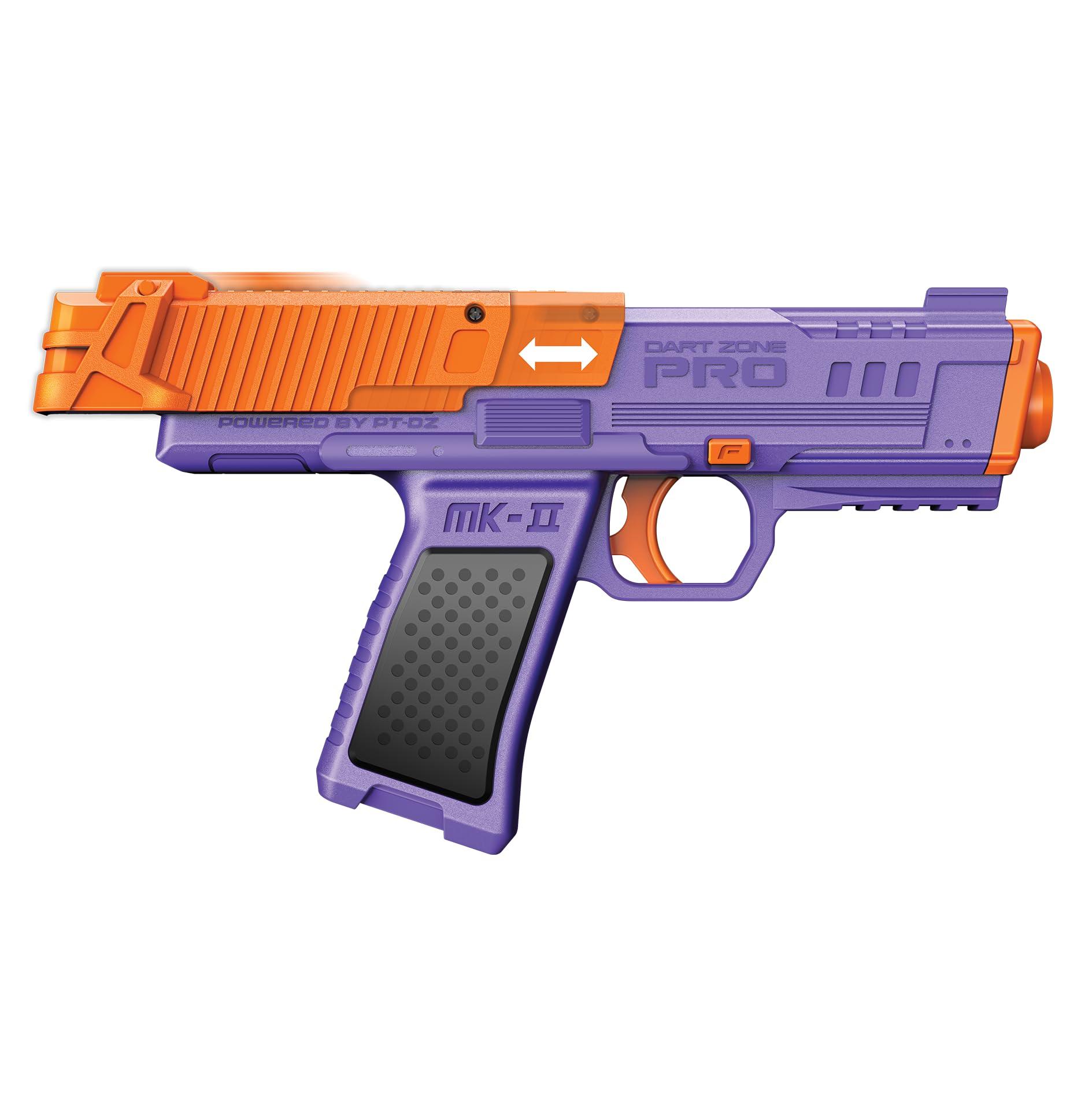 DART ZONE DART ZONE Pro-Series MK-2 120 FPS Foam Blaster for Adults, Teens - Soft Bullet Blaster Ages 14+ with 18 Half Length Darts, 2 Mags & Holsters Red Toy Pistol Blaster 120 ft Range