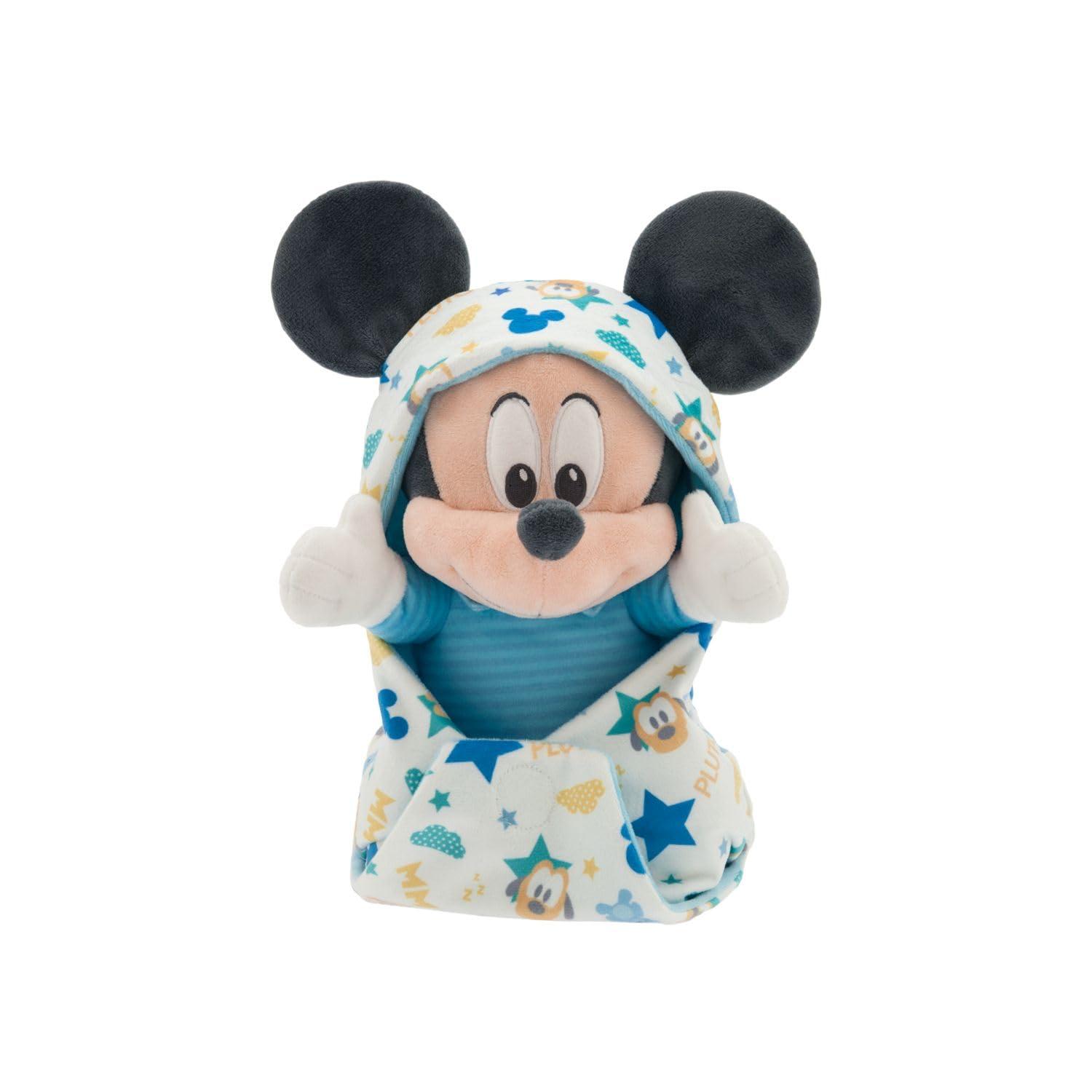 Disney Store Disney Store Official Babies Collection: Mickey Mouse Plush in Swaddle with Detailed Plush Features - Official Soft Toy - Stuffed Animals for Babies - Perfect for Fans & Kids
