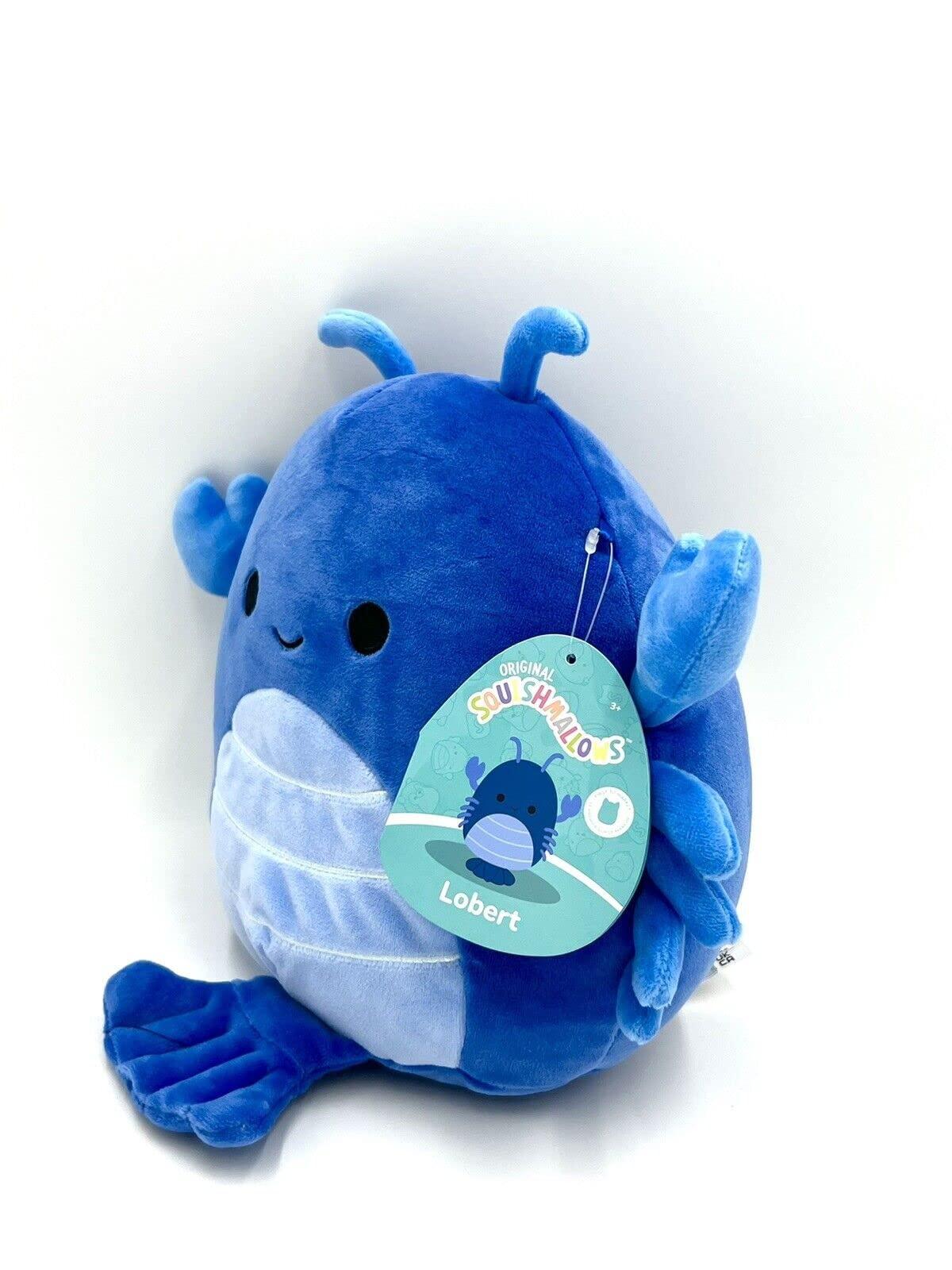 Squishmallows Squishmallows Rare 8-Inch Lobert The Blue Lobster Crab Plush - Add Lobert to Your Squad, Ultrasoft Stuffed Animal Large Plush Toy, Official Kellytoy Plush