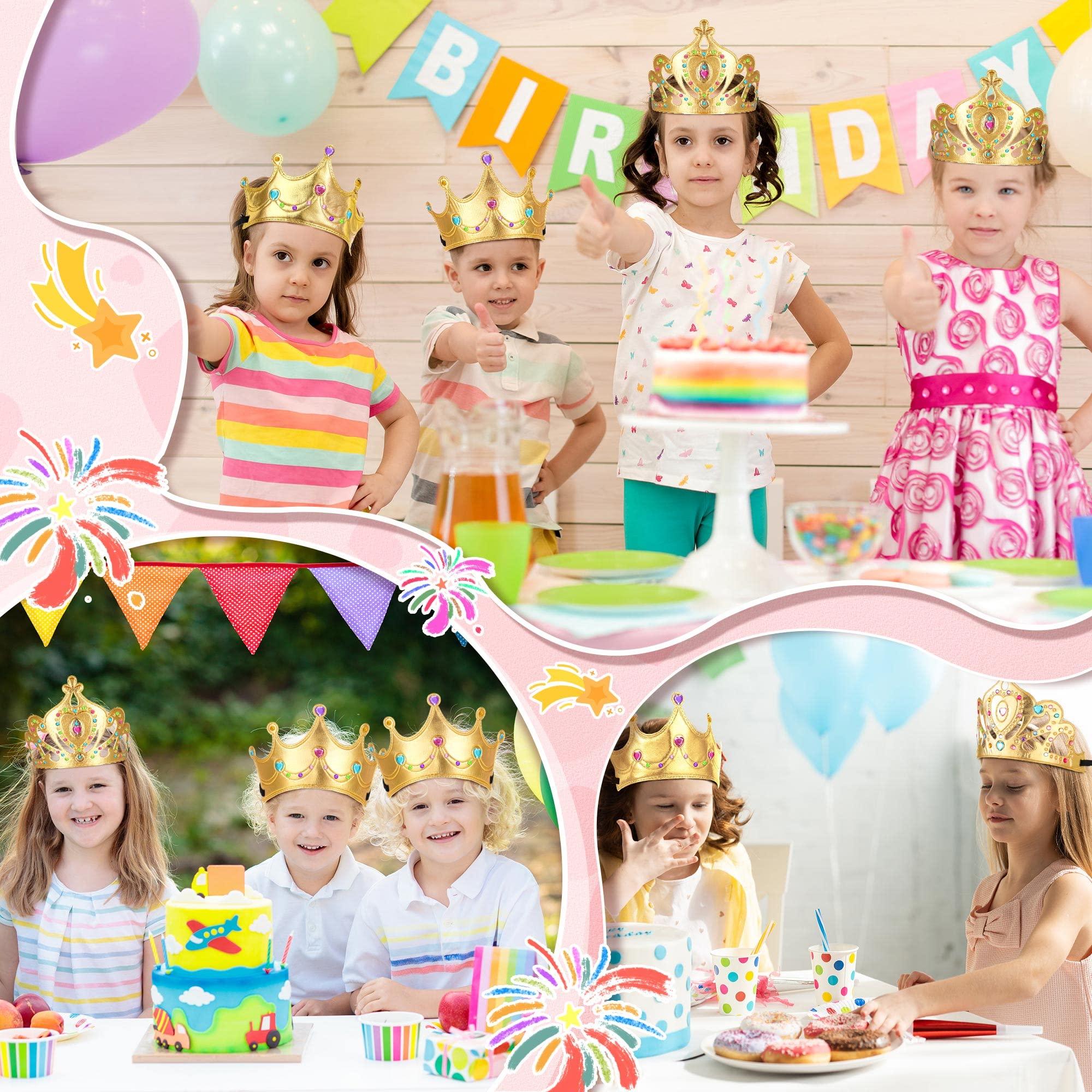 Yaomiao Yaomiao 66 Pieces Foam Princess Tiaras DIY Crowns Kids Party Favors Craft Crystal Diamond Sticker Girls Making Your Own Tiara (Gold)