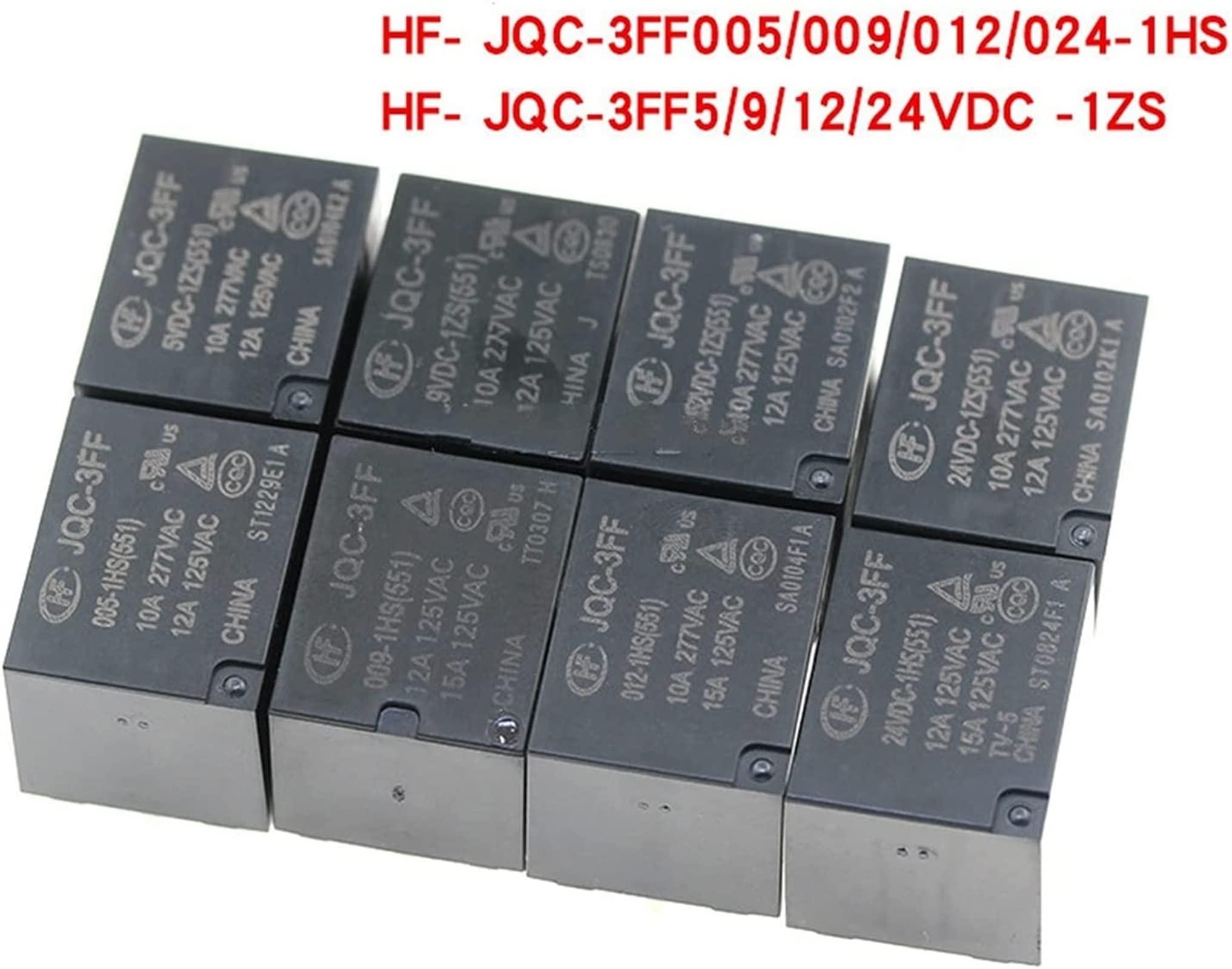 POWTAXBJGD POWTAXBJGD Relays Relay 5PCS HF- JQC-3FF-5 005 9 009 12 012 24 024 VDC -1ZS 1HS Relay (Size:JQC-3FF-024-1HS-)