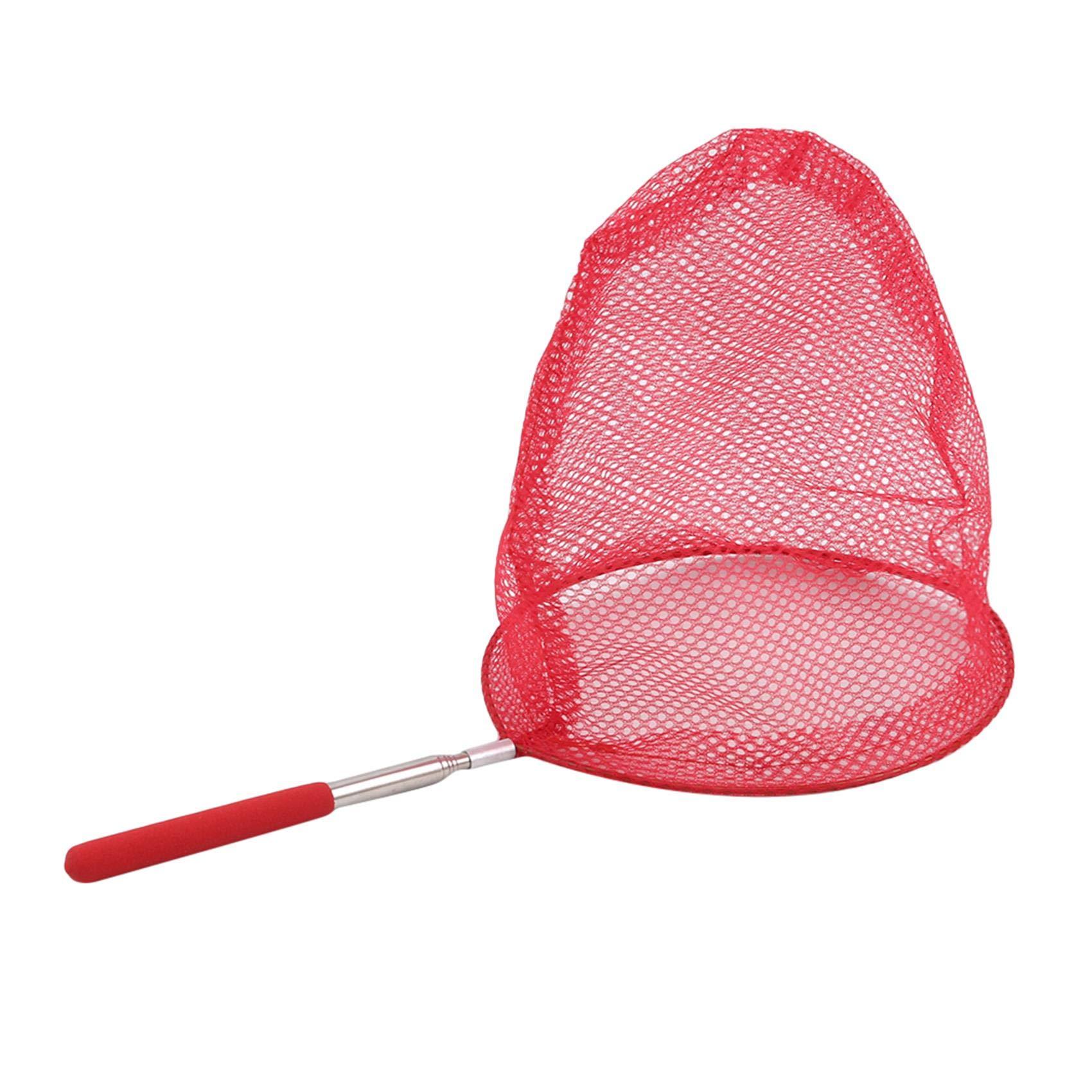 Generic Essencedelight Telescopic Butterfly Net Dragonfly Nets Insect Collecting Net Bug Catching Net Extendable Bird Net Fishing Nets Outdoor Tools,red