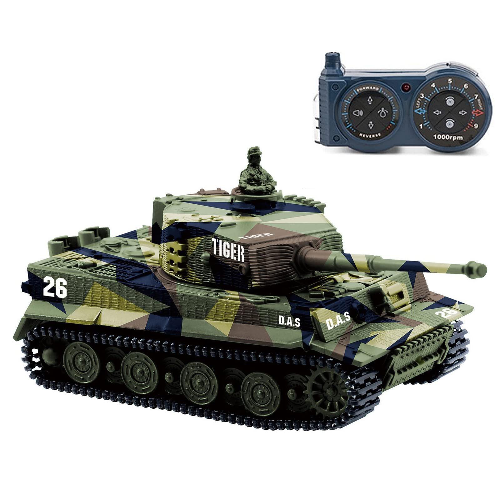 Cheerwing Cheerwing 1:72 German Tiger I Panzer Tank Remote Control Mini RC Tank with Rotating Turret and Sound