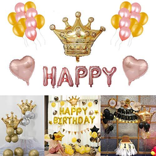 MYUBWTF MYUBWTF 6 Pieces 40 inch Large Gold Crown Balloons, Giant Foil Cap Balloon, Aluminum Foil Helium Balloons for Birthday Wedding Party Decorations Anniversary Party Halloween Christmas (40-inch)