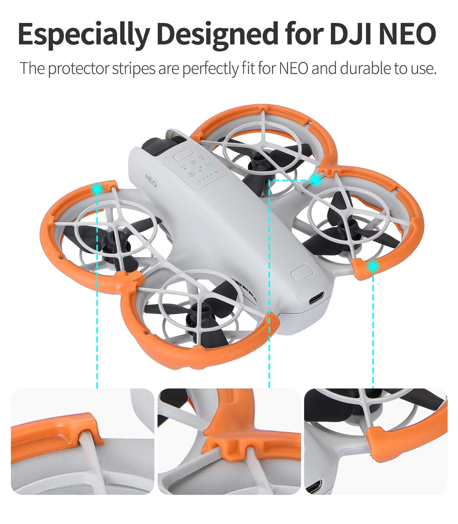 FSIDIWT FSIDIWT Propeller Guard Protector for DJI Neo, Anti-Collision Prop Bumper Protective Cover Ring Impact Protectors for DJI Neo Drone Accessories (Grey)
