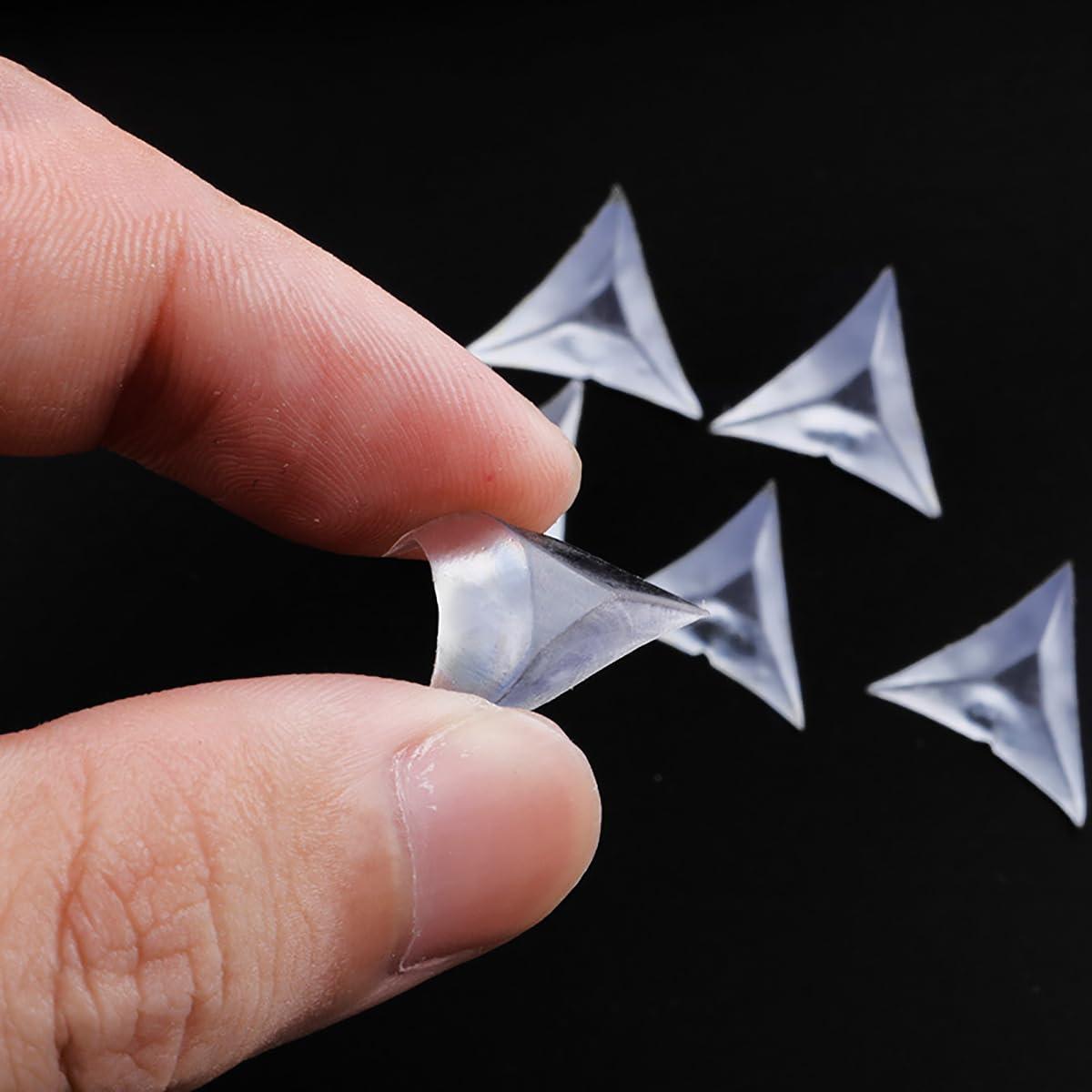 KDUPUP Triangle Stair Inside Corner Anti Dust Corners Guards Drawer Furniture Corner Protectors for Cabinet Drawer Wardrobe 100pcs