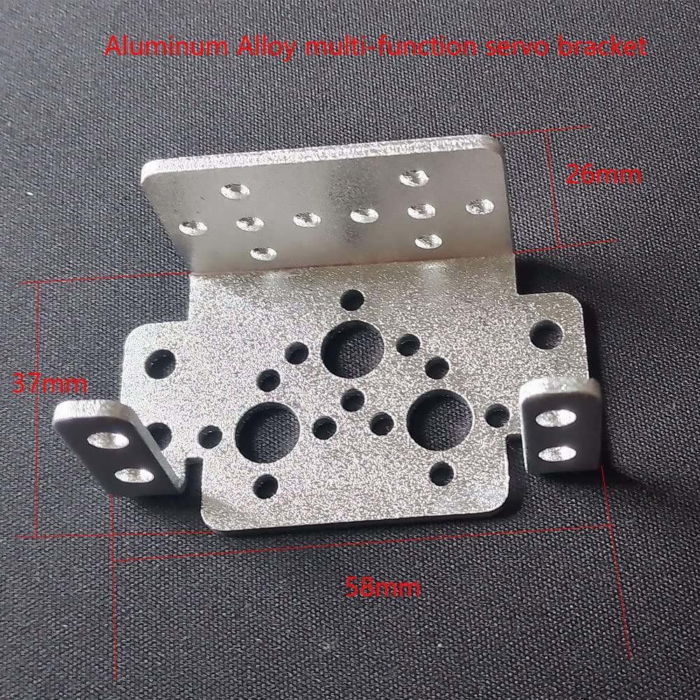 JINOARC 1 Set Servo Mount Bracket Pan Tilt Kit 25T Servo Mounts for MG995 MG996R S3003 Steering Gear Robot Car Boat