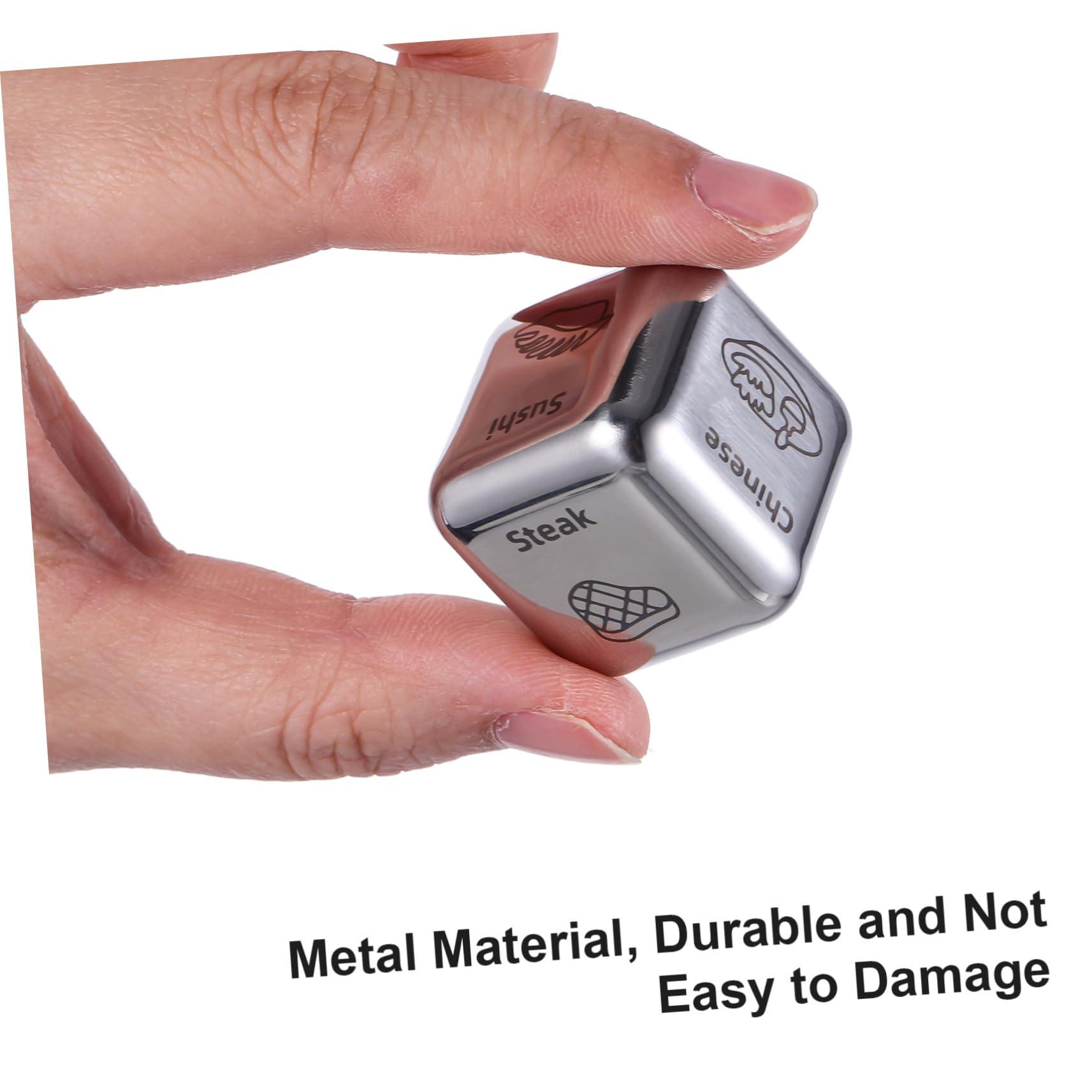 Abaodam Abaodam Food Decides The Dice Steel Food Decider Fast Food Decision Choice Decision Making Dinner Decider Movie Decider Dinner Decision Meal Decider Meal Decision Christmas Metal