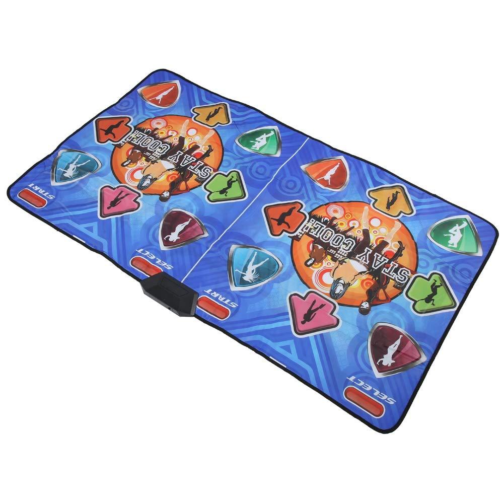 Dilwe Double Dance Mat Game for TV, Dance Mat for Kids and Adults Dancing Game Dance Pad PVC Dance Mat with TV Video Interface, Computer USB Interface, Support for Systems