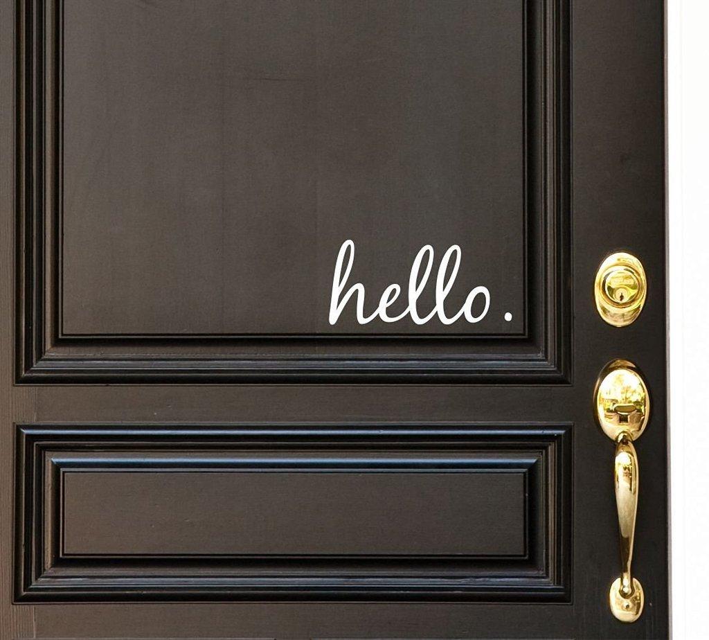 Decor Designs Decals Nursery Planes Custom Name Wall Decal Sticker, 28" W by 28" H, Boys Name Wall Decal, Boys Name, Wall Decor, Personalized, Boy Name Decor, Boys Nursery, Boys Bedroom, Plus Free White Hello Door Decal