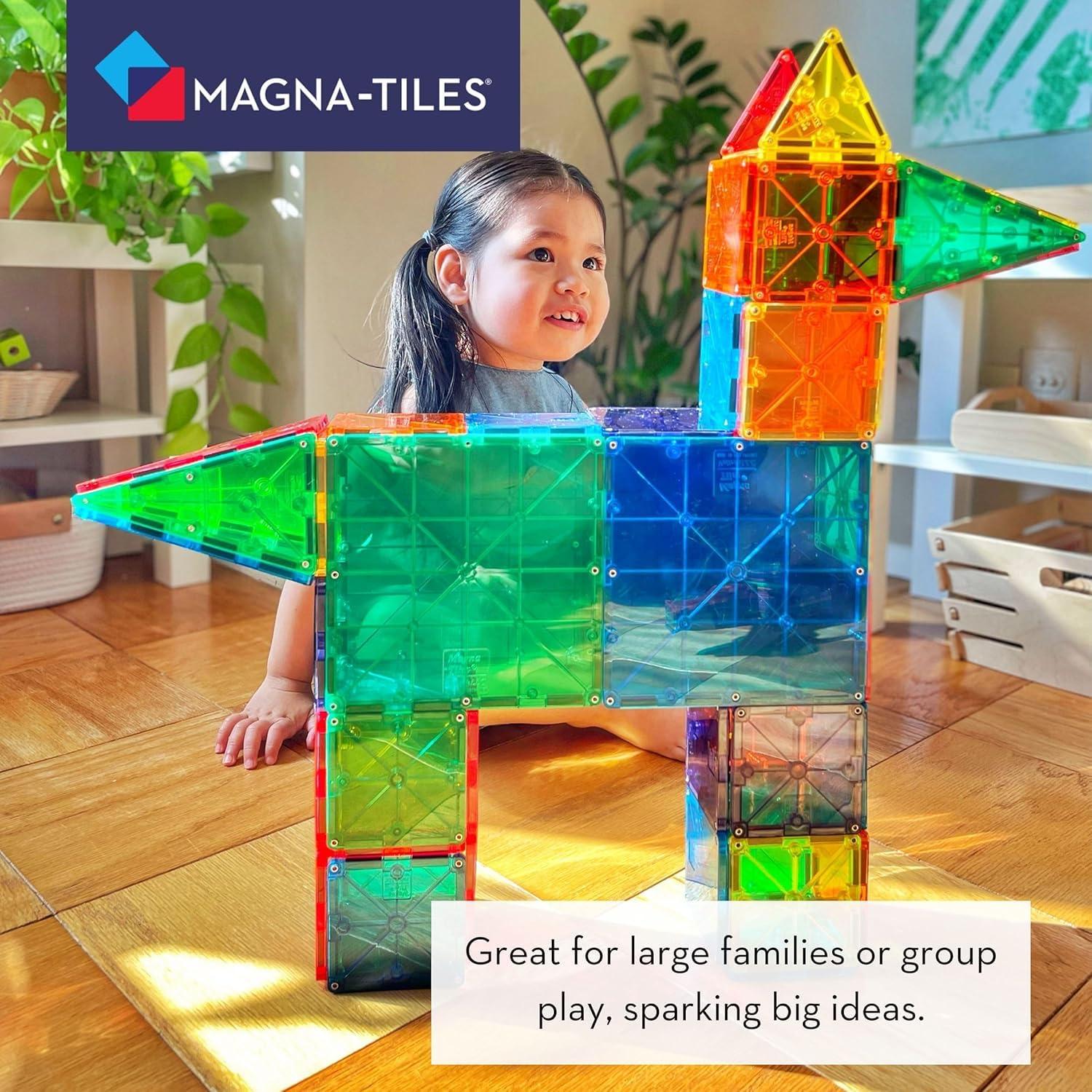 Magna Tiles MAGNA-TILES Classic 100-Piece Magnetic Construction Set, The ORIGINAL Magnetic Building Brand