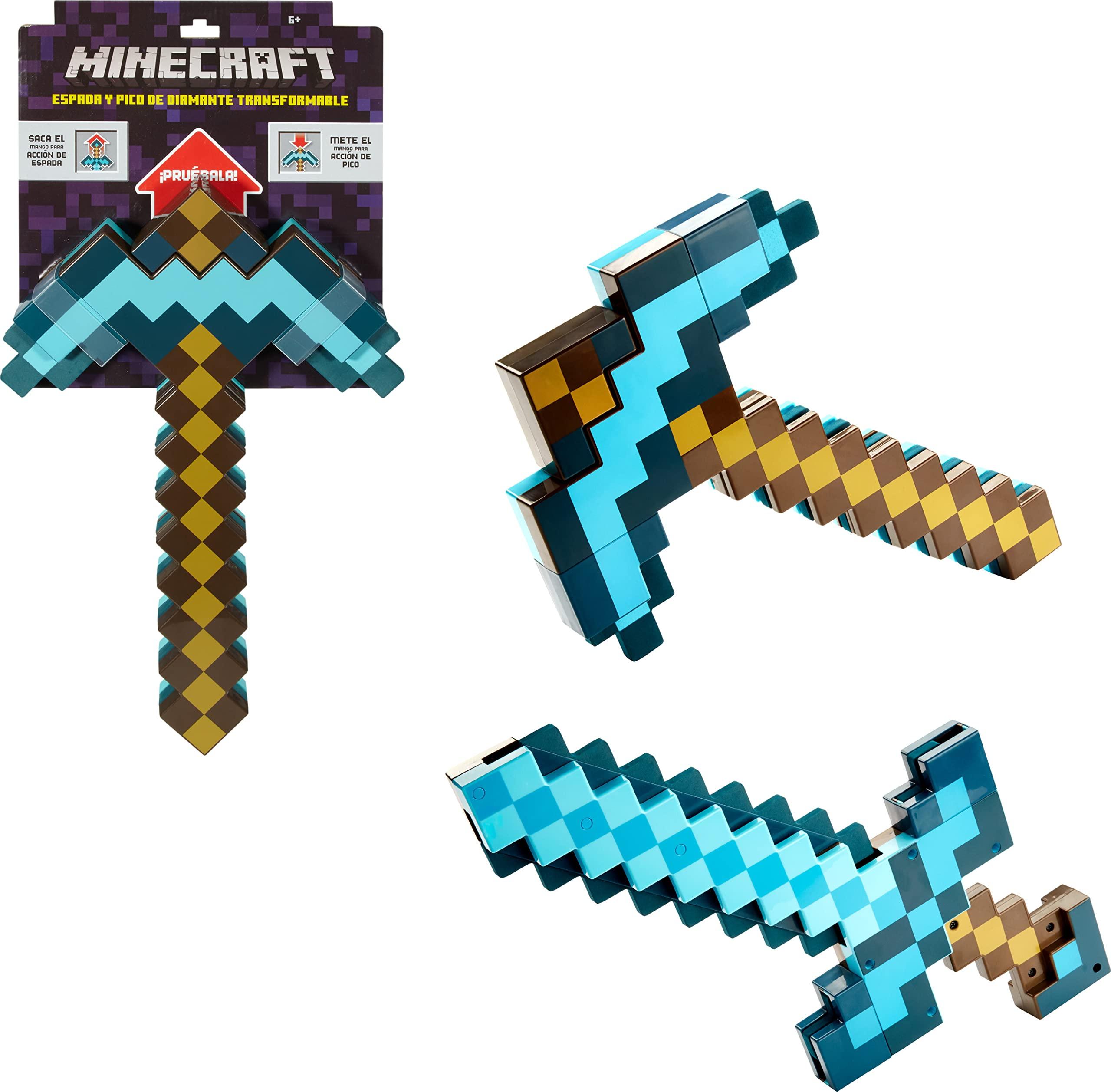 Mattel Mattel Minecraft Sword & Pickaxe Set, Kid-Sized Wearable Accessory for Role-Play & Costumes
