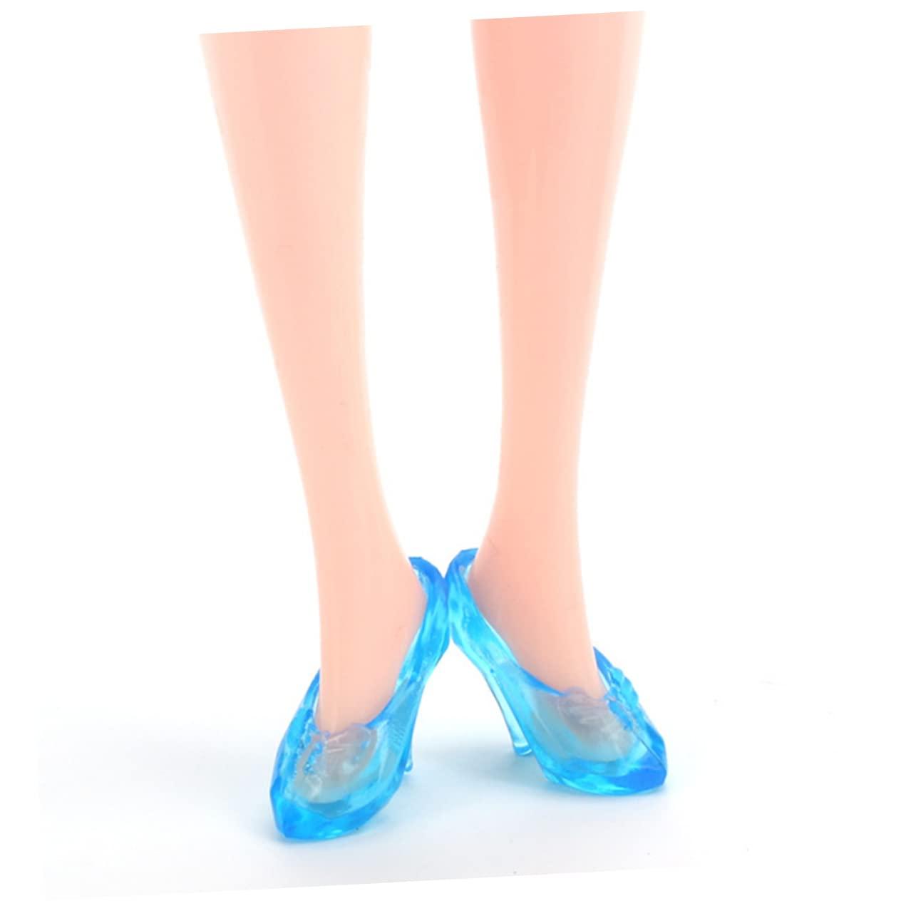 Totority Totority Fashion Doll Shoes 120 Pairs Mini Sandals Women Heels High Shoes Tiny Glass Slipper Mini Fingers Shoes Shoe Decor Gnome Shoes Trendy Home Decor House Plastic Clear Ornaments