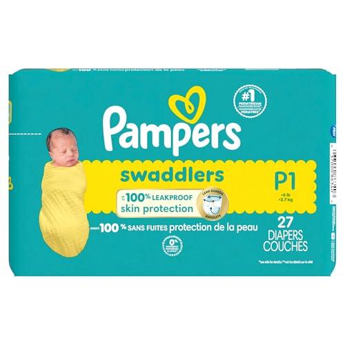 Pampers Pampers Baby Diapers - Swaddlers - Size P1, 27 Count, Ultra Absorbent Disposable Preemie Diaper