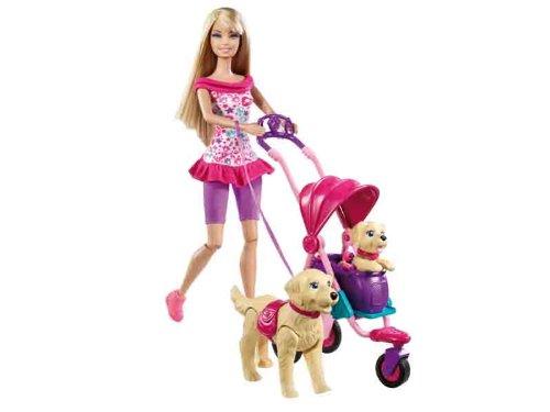 Barbie Barbie Strollin Pups Playset