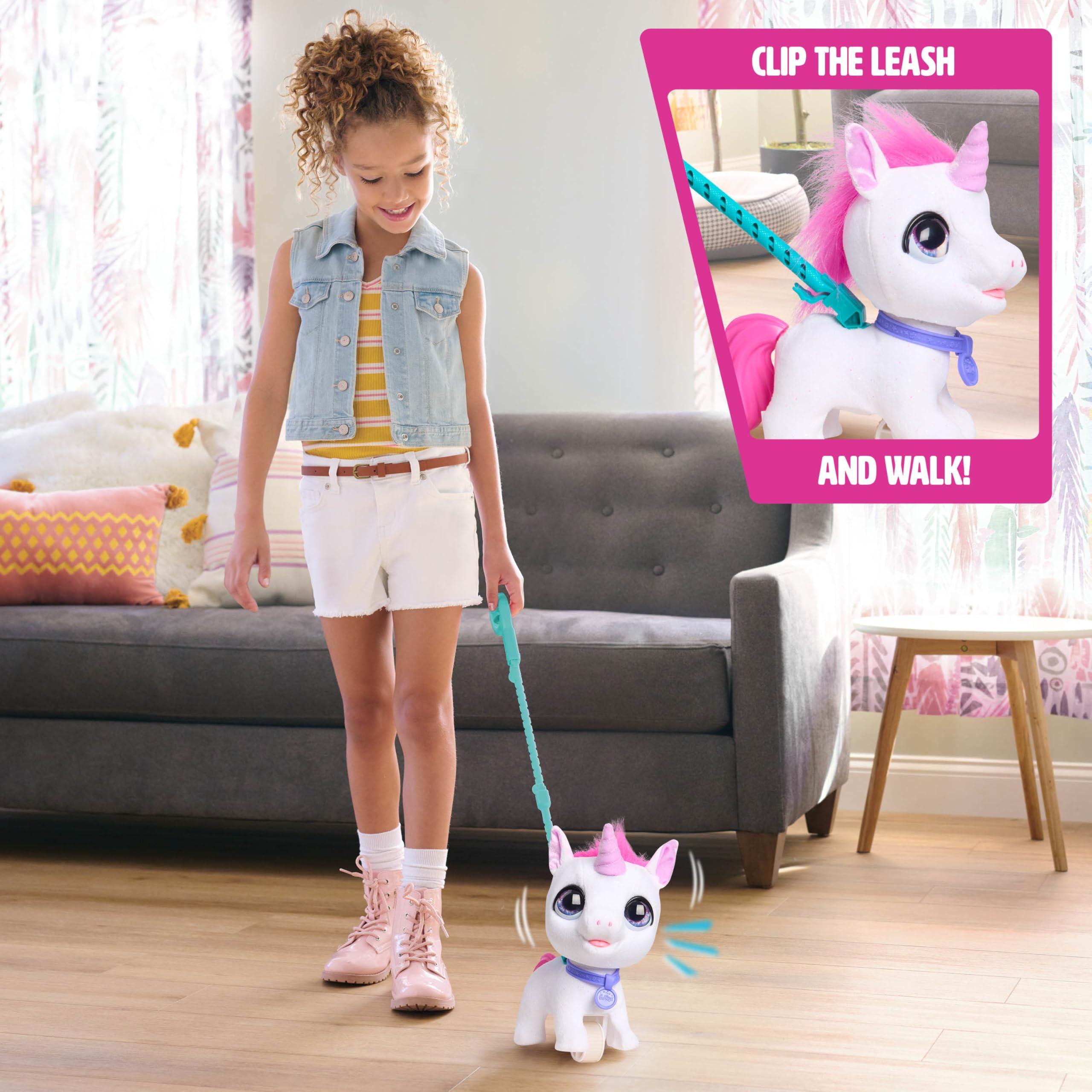 Just Play Just Play furReal Walk-a-Lots Unicorn Interactive Toy, Kids Toys for Ages 2 Up