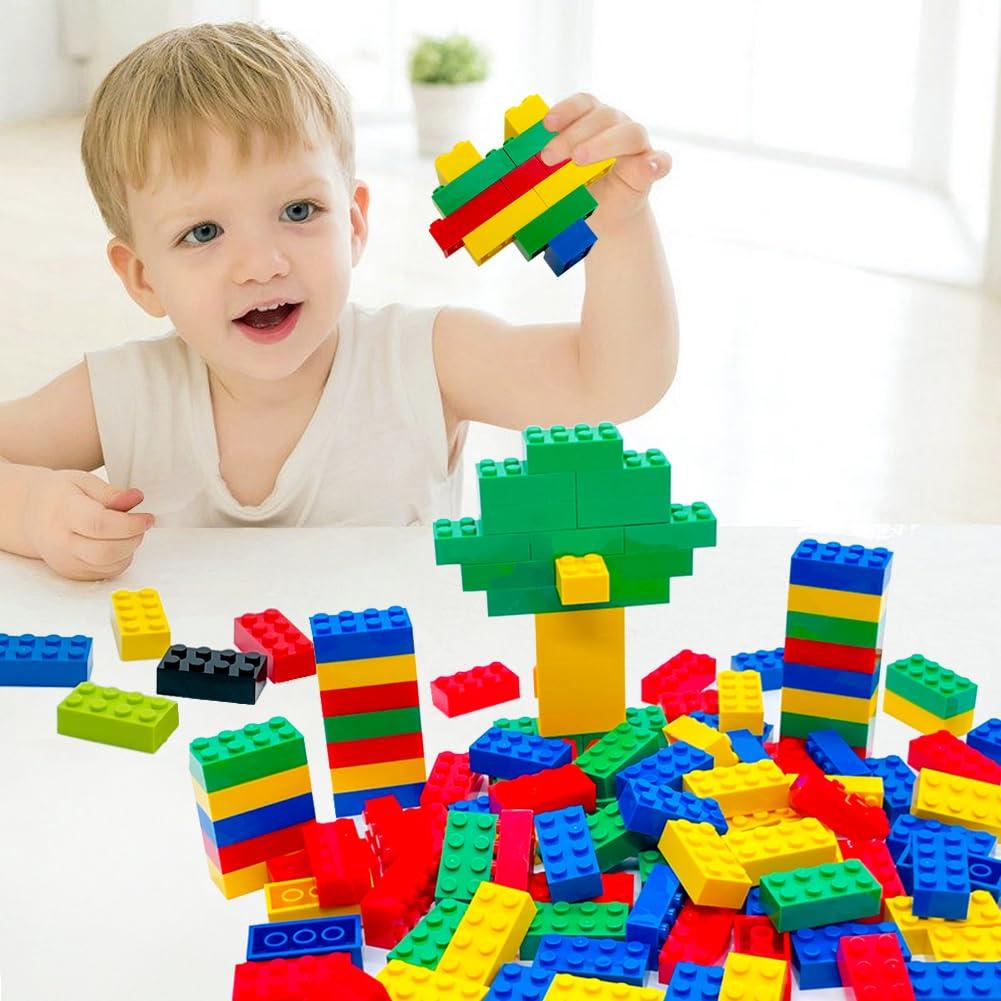 Taken All 120Pieces Classic Building Bricks Blocks Toy Set 2x4 MOC Building Basic Bricks Parts and Pieces Compatible with Major Brands STEM Creative Construction Toys for Kids 6+ (Red, Yellow, Blue, Green)