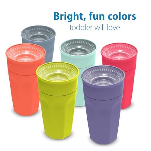 Dr. Brown's Dr. Brown's Milestones Cheers 360 Training Cup for Toddlers & Babies, Leak-Free Sippy Cup, Blue/Aqua, 10oz/300mL, 9m+, 2 Pack (Colors May Vary)