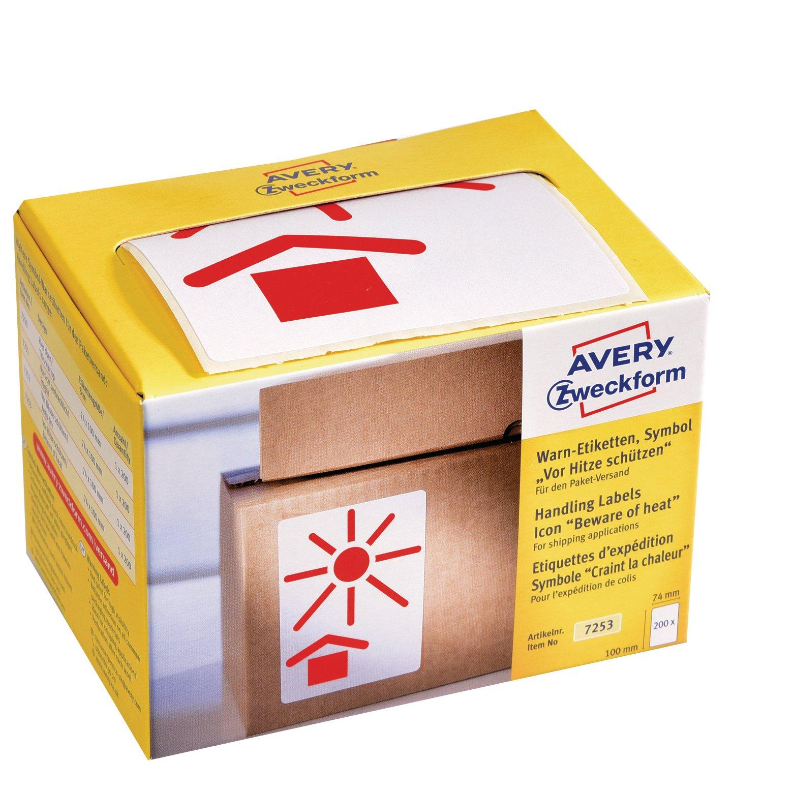 Avery Dennison Zweckform Avery Zweckform 7253 A Warning Stickers Symbols (from Heat Protect, 200 Labels