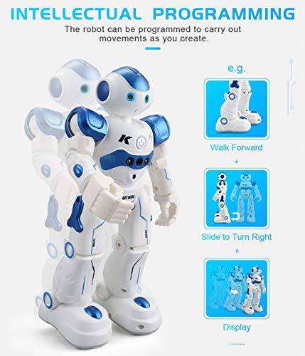 WEECOC WEECOC RC Robot Toys Gesture Sensing Smart Robot Toy for Kids Can Singing Dancing Speaking Christmas Birthday Gift (White)