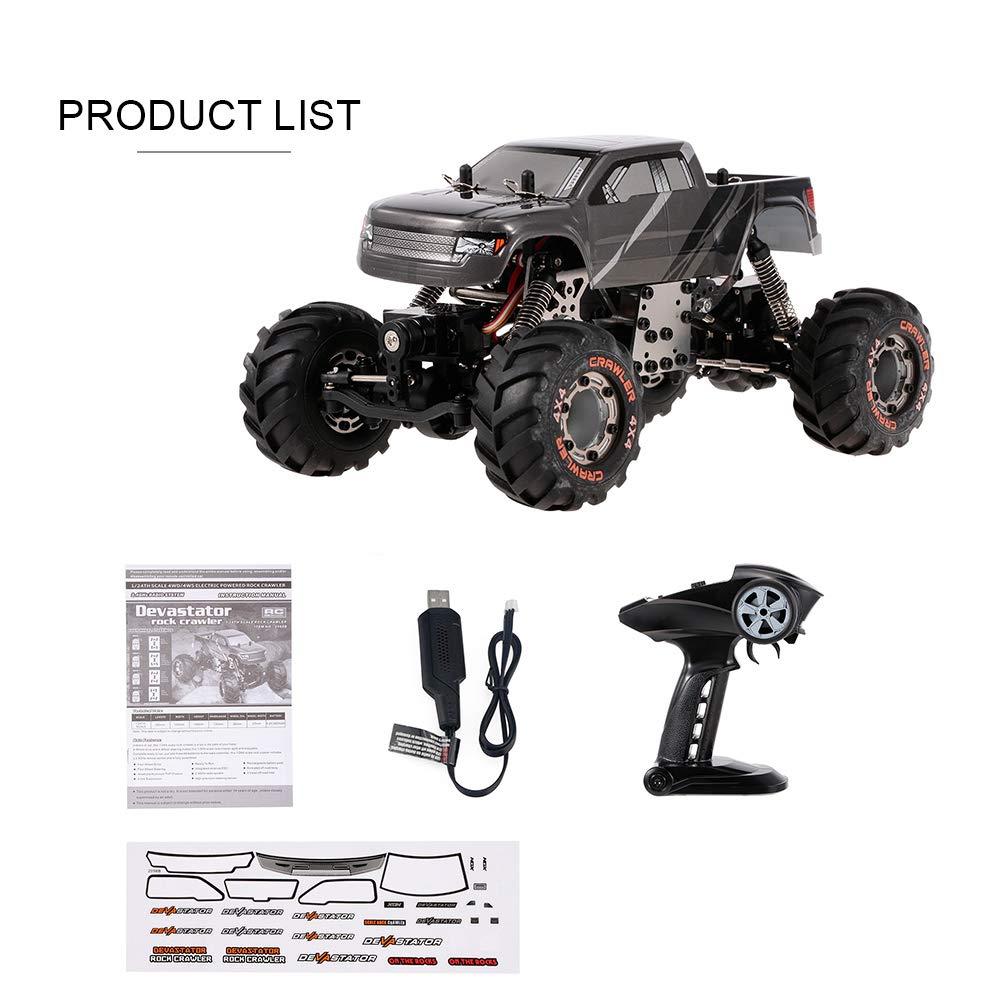 Goolsky Gooksky HBX 2098B RC Car 1/24 2.4GHz 4WD 4WS Devastator Rock Crawler RTR with Double Servo Off-Road Car