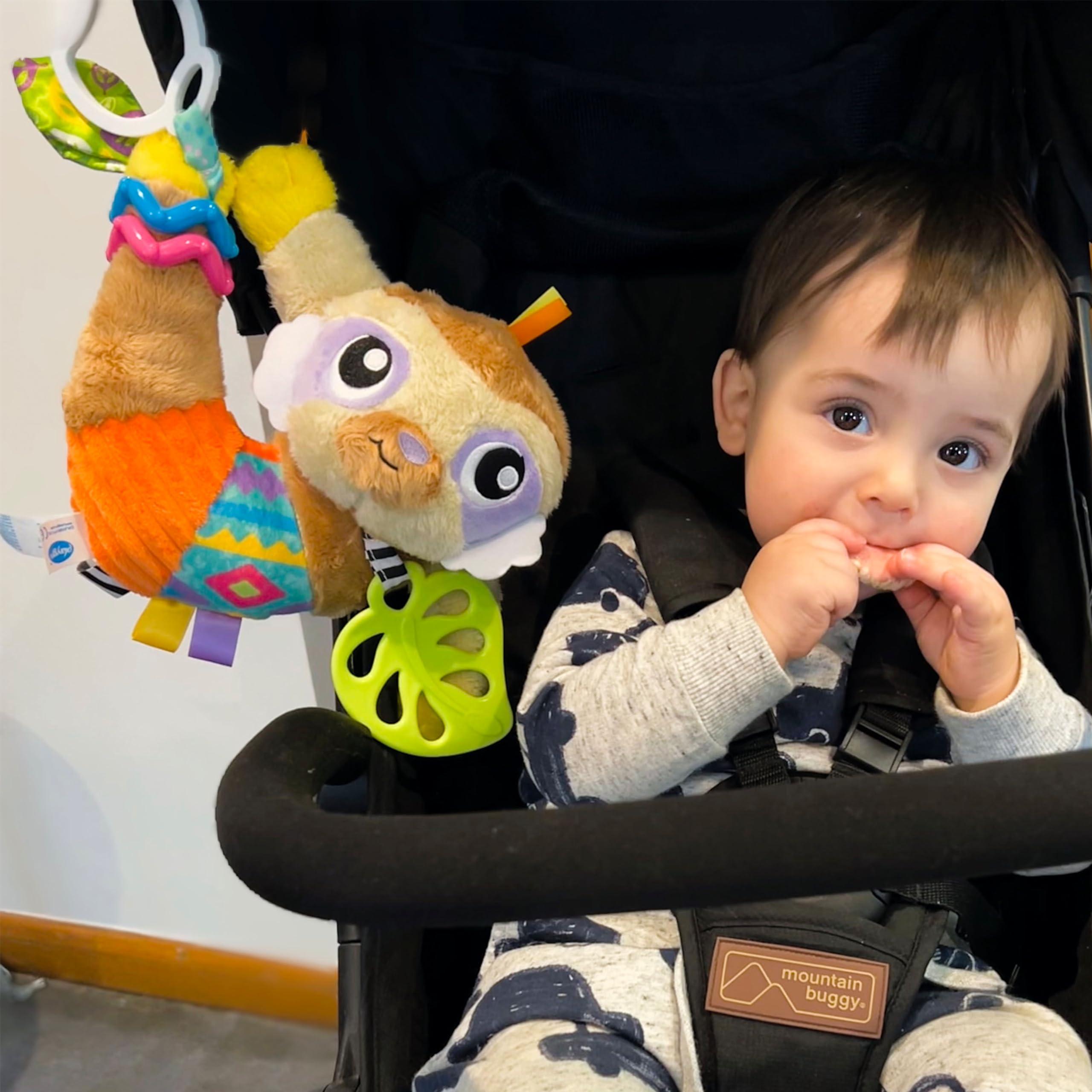 Playgro Playgro Sensory Friend Salo Sloth Baby Toy - Interactive Rattle Toy for Baby Developmental Exploration - Soft Texture Stroller Toys for Babies Grasping & Fine Motor Skill - Ideal for 0+ Months Babies