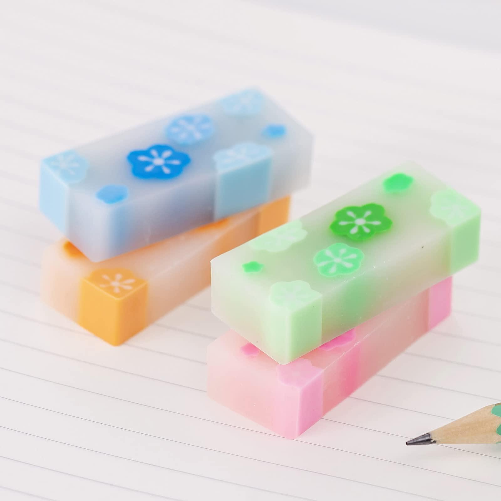 Dreamm Cute Erasers for Kids Bulk 16 Pack Animal Food Fun Desk Pets Pencil Students School Supplies Prize Gifts Party Favors