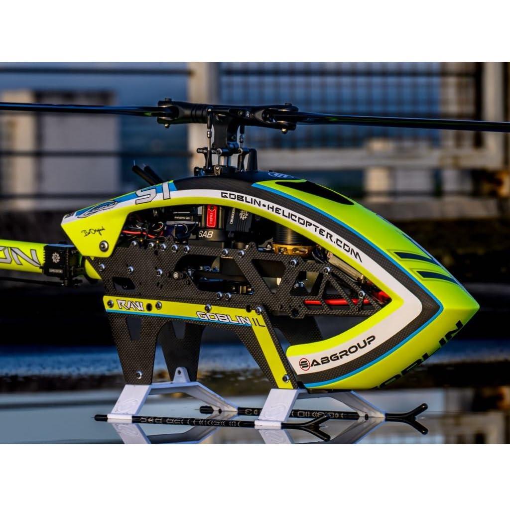 SAB Heli Division SAB ilGoblin RAW with Aluminum Tail Boom, Without Battery & Electronics - Electric Remote Control Helicopter, RC Helicopter SAB Goblin Unassembled Kits Size 700 for Adults