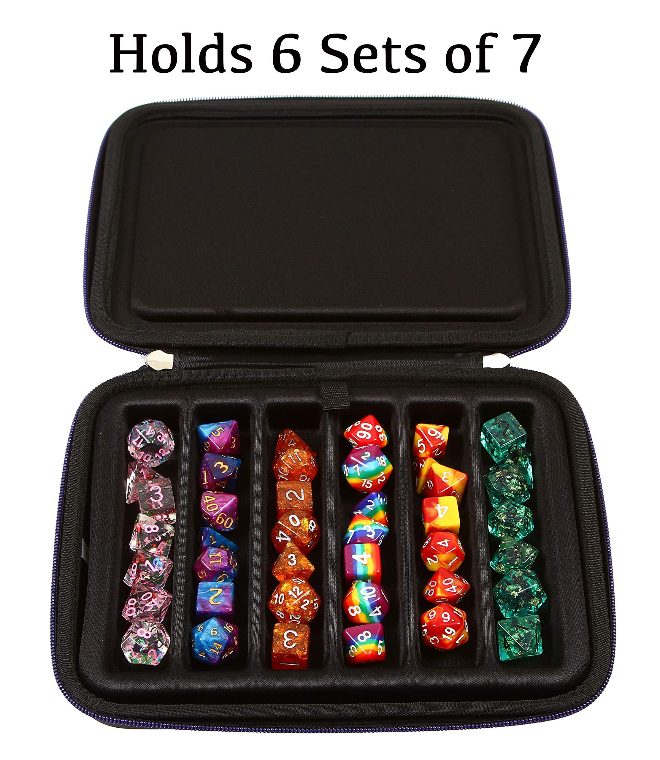 Forged Dice Co. Forged Dice Co. Dice Storage Case with Removable Slotted Tray - Storage Box Holds 42 Metal or Plastic Polyhedral Dice - Dice Tray and Display Case Works with DND and Dungeons & Dragons Game Dice