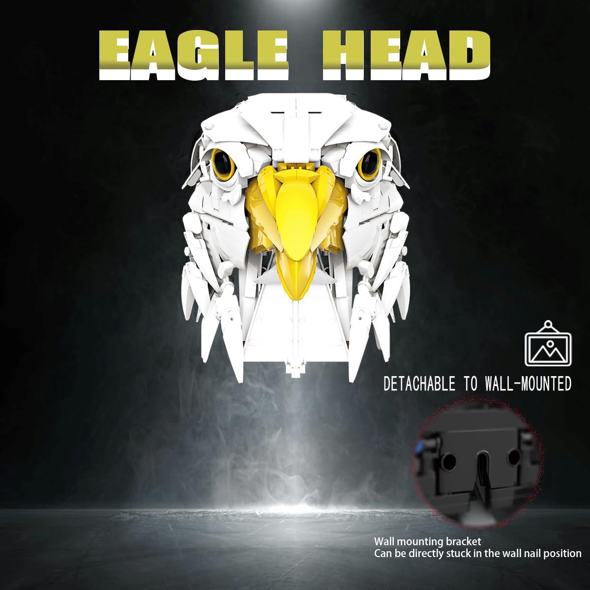 HONLANCH HONLANCH Animal Eagle Head Building Blocks Set1082 PCS Gift for Adults and Kids,Room Decor or Wall displays