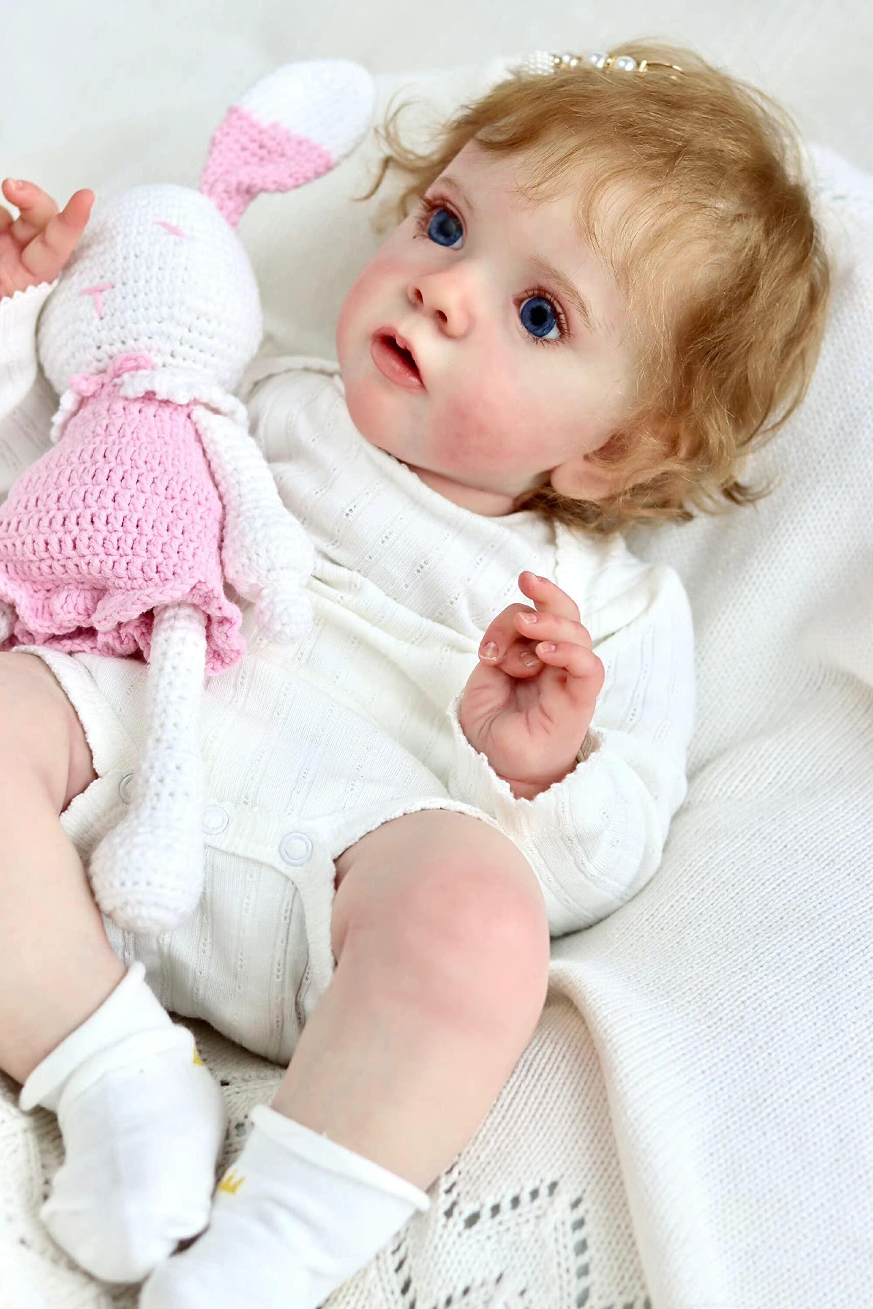 Anano Anano Reborn Real Baby Dolls 24 Inch Lifelike Toddler Baby Girl Realistic Silicone Baby Dolls That Look Real Life Like Newborn Baby Dolls New Born Baby Doll Bebe Reborn Girl
