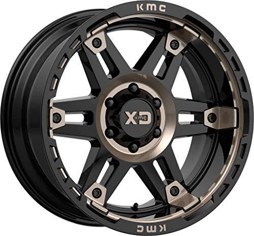 XD Series by KMC Wheels XD SERIES BY KMC WHEELS Xd840 Spy Ii Satin Black Dark Tint Wheel with Alloy Steel (20 x 10. inches /8 x 124 mm, -18 mm Offset)