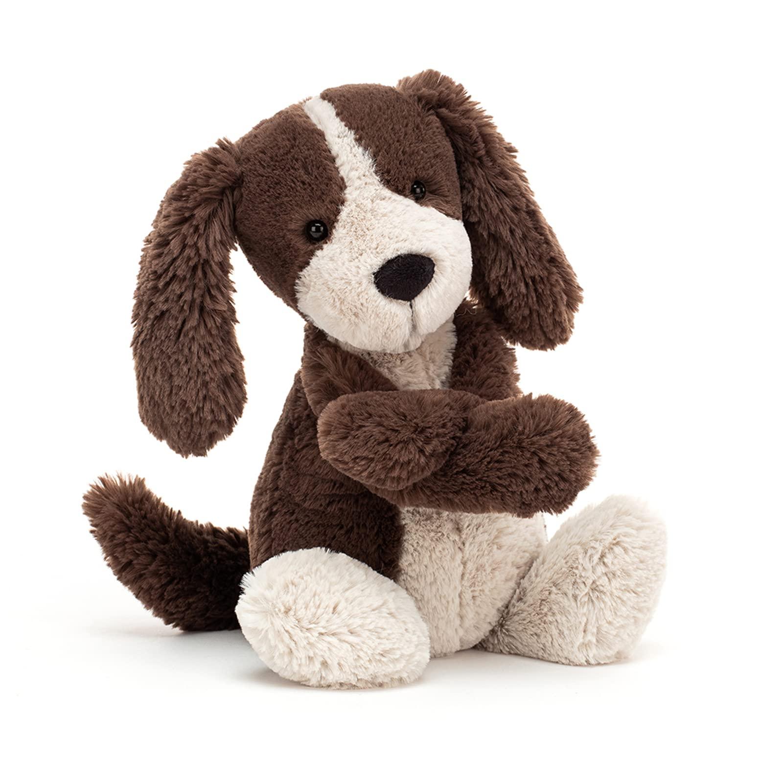 Jellycat Jellycat Bashful Fudge Puppy Stuffed Animal, Medium 12 | Dogs & Puppies Plush Toy | Classic Children\'s Gift