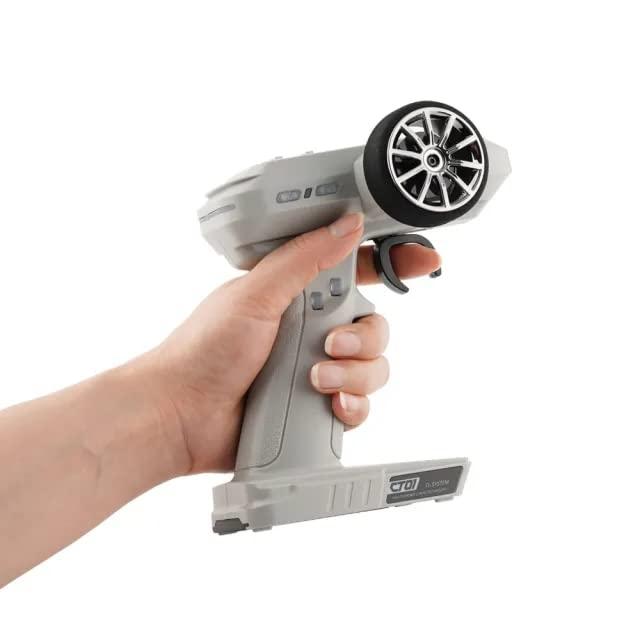 ZKSJ ZKSJ LDARC 8-Channel CT01 Remote Control Radio Transmitter and Receiver 2.4Ghz 400-Meter Signal Range Equipped with LCD Display Suitable for RC Cars/Truck/Crawler/Boats/Airplanes(Grey)