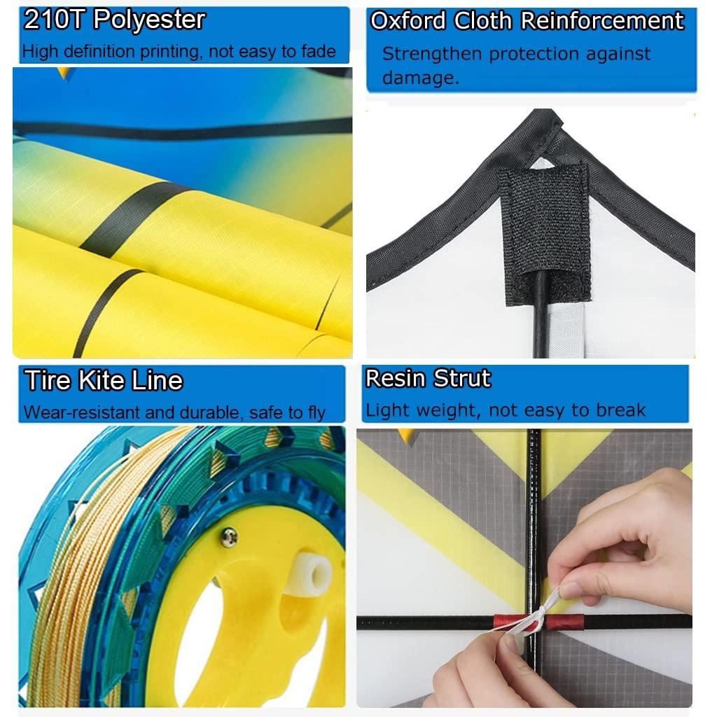 XLTTY Kites Giant Beach Kites for Adults, Easy to Fly Single-line Beach Kites, Easy to Assemble, Best Kite for Beginner (Size : 2.5m+500m line)