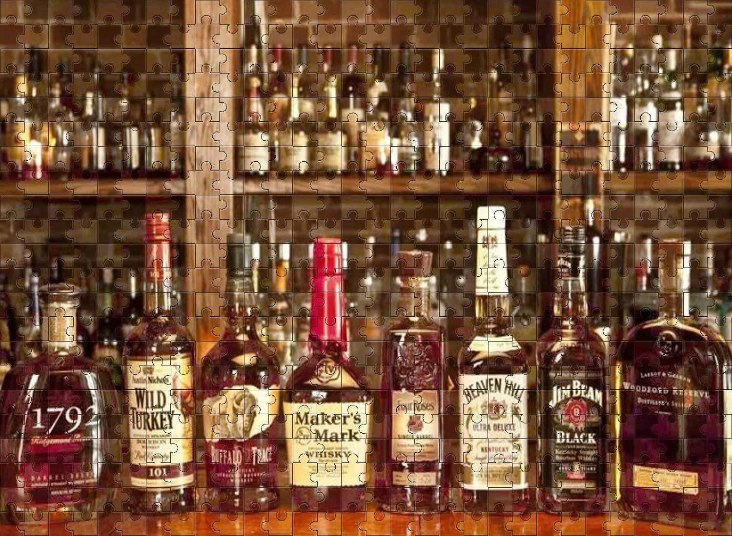 BAIMAN 1000 Pieces Large Whiskey Jigsaw Puzzles for Adults and Teens Ages 12 and Up Intellectual Puzzles Personalized Gift Ideal for DIY,Relaxation,Hobby,Entertainment 19.7x27.6 Inches