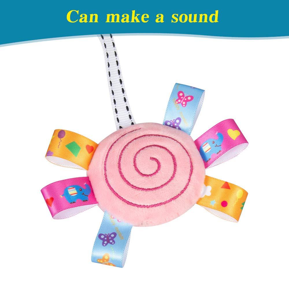 Caterbee Travel Arch Bassinet Mobile Toys for Infant & Toddlers,Clip on Stroller Toy Crib Accessory & Pram Activity Bar Toy for Indoor and Outdoor (Elephant)