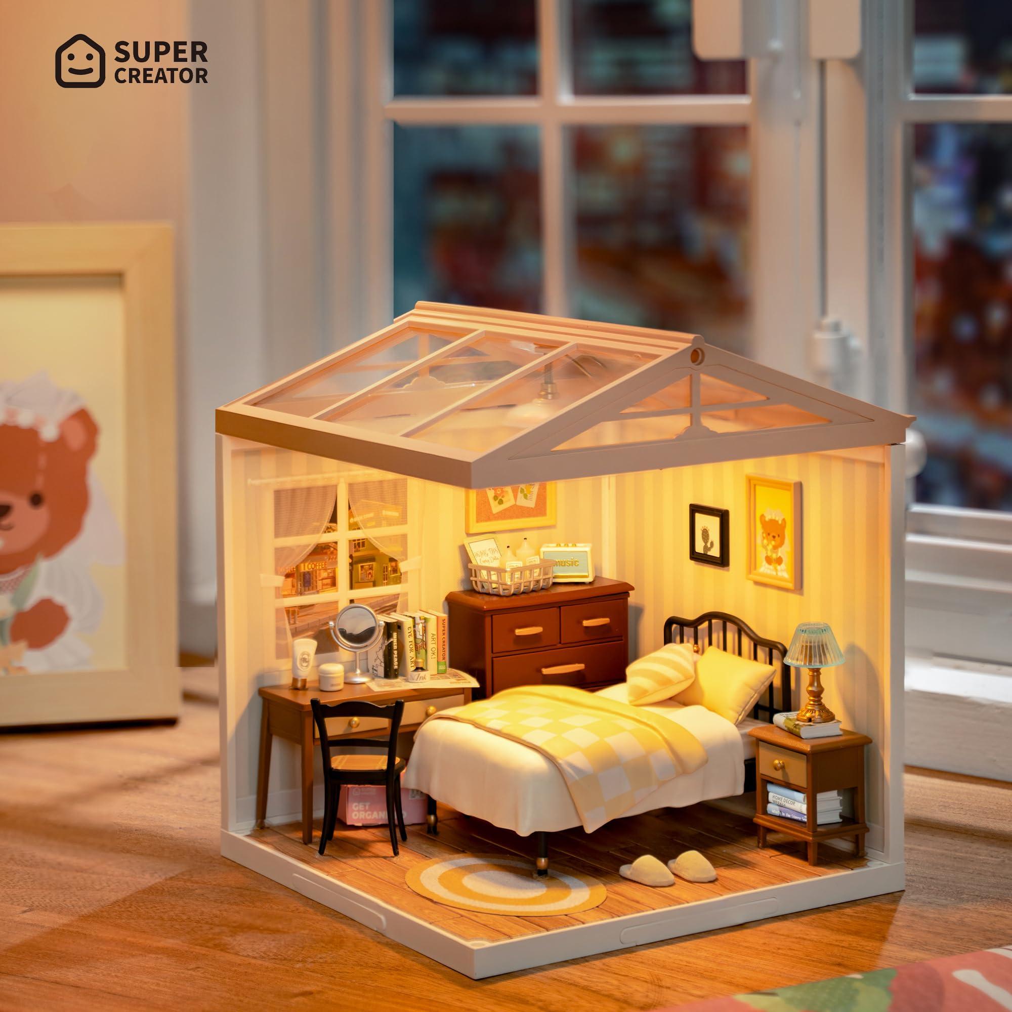 Wowood Wowood Super Creator-Mini Blocks Model Building Set for Adults, Miniature Plastic House Kit Super Store-Building Blocks Toys for Teens 8-12, DIY Crafts/Hobbies for Teens&Adults (Sweet Dream Bedroom)