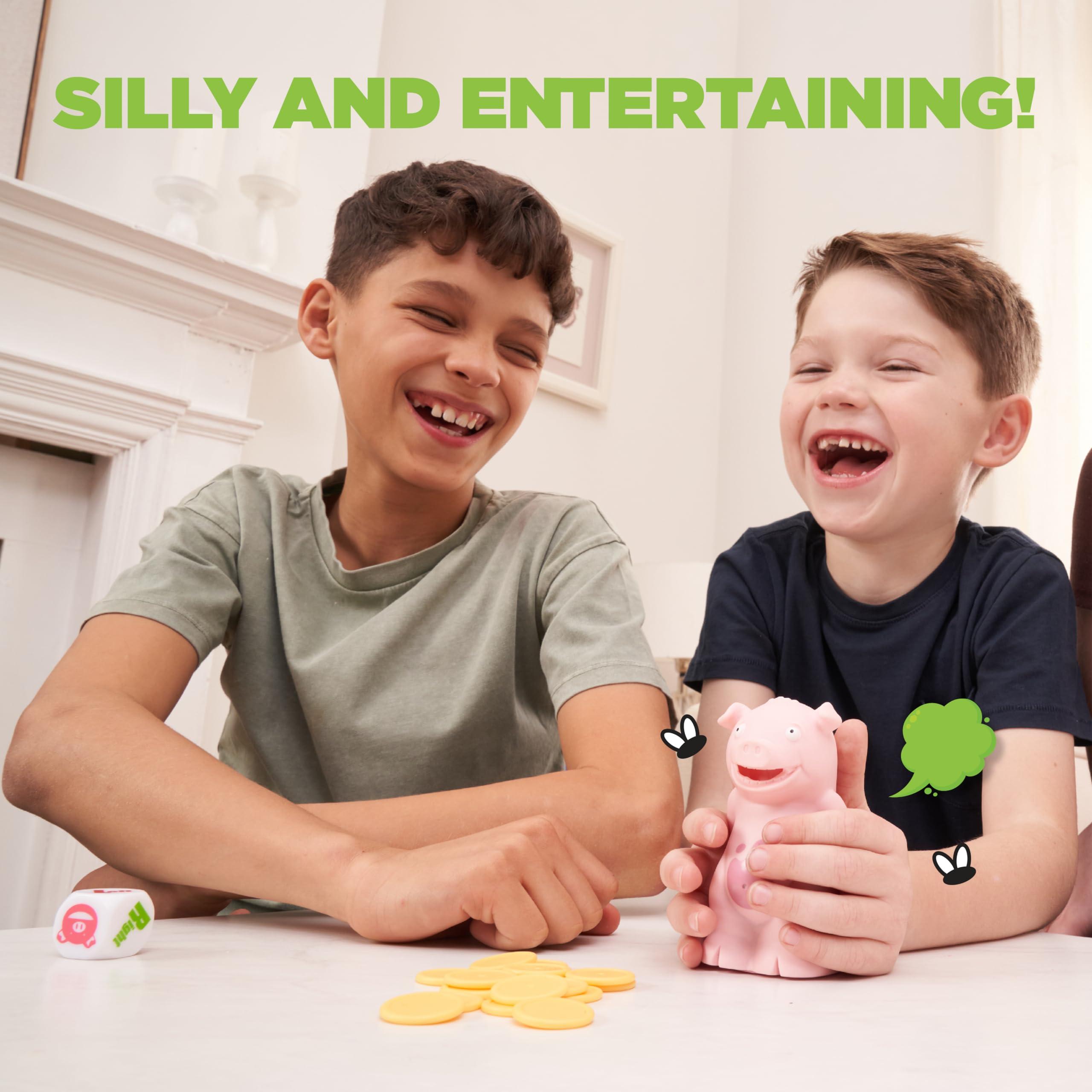 PlayMonster Stinky Pig Game Dice Game Family Games, Kids Games, Travel Games, Dice Set, Fast, Musical Active Kids Game with Funny Sounds, Family Games for Kids and Adults, Multi-Player, Ages 6+