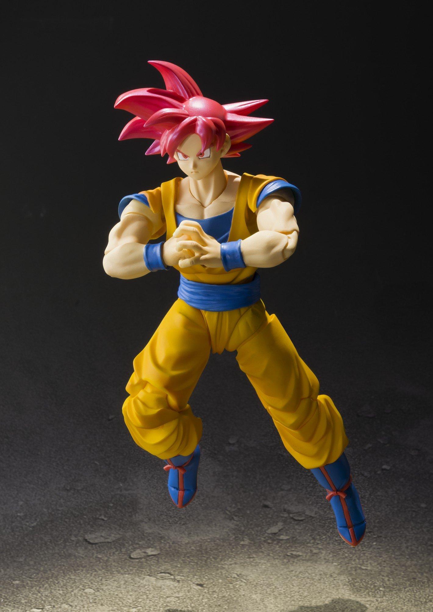 TAMASHII NATIONS Bandai Tamashii Nations S.H. Figuarts Super Saiyan God Son Goku "Dragon Ball Super" Action Figure