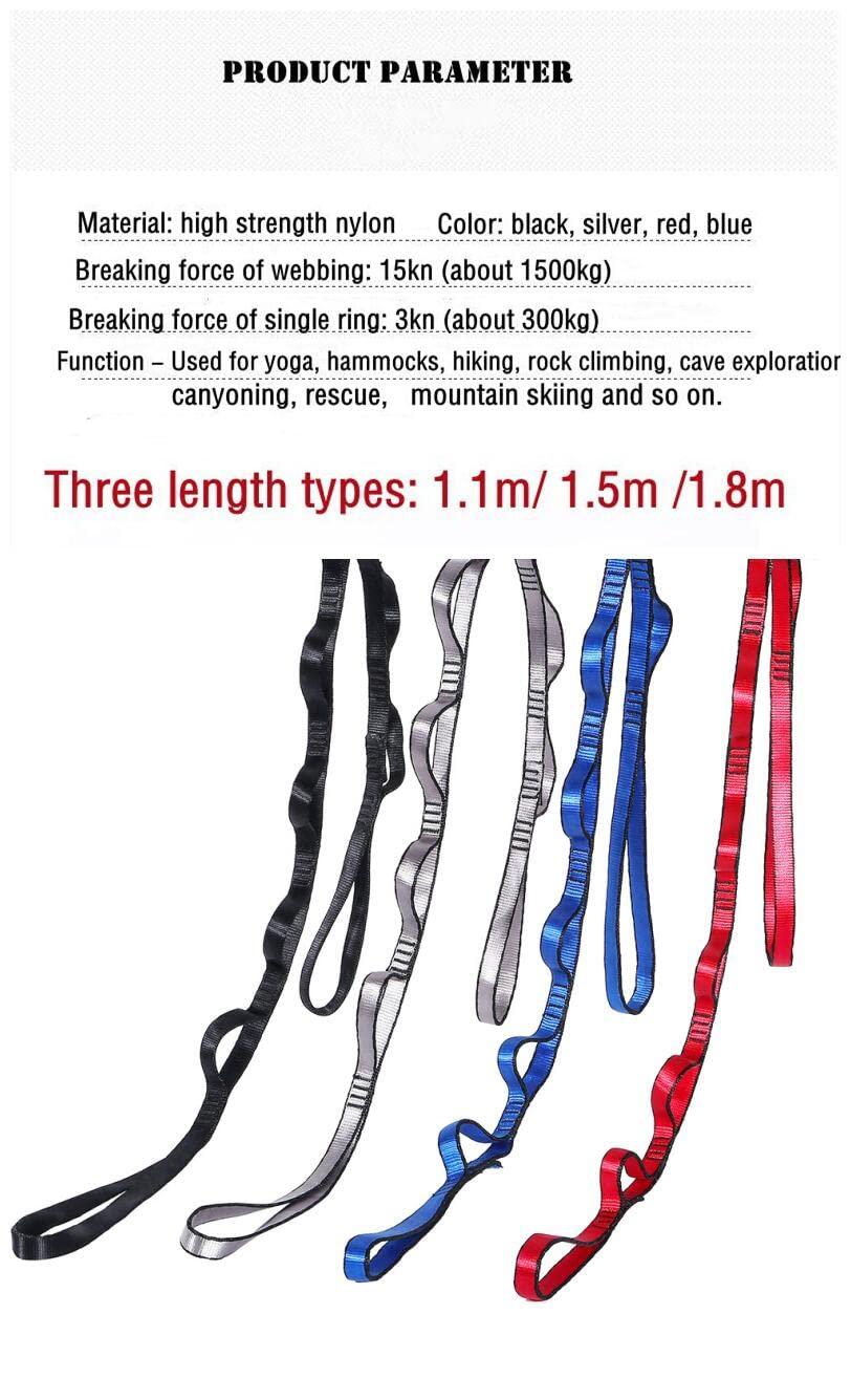 xinyu 2Pcs Adjustable Anti-Gravity Chrysanthemum Swing Flying Stretch Belt Rope Climbing Daisy Chains Extension Yoga Belt Hanging (Red, 1.8M)