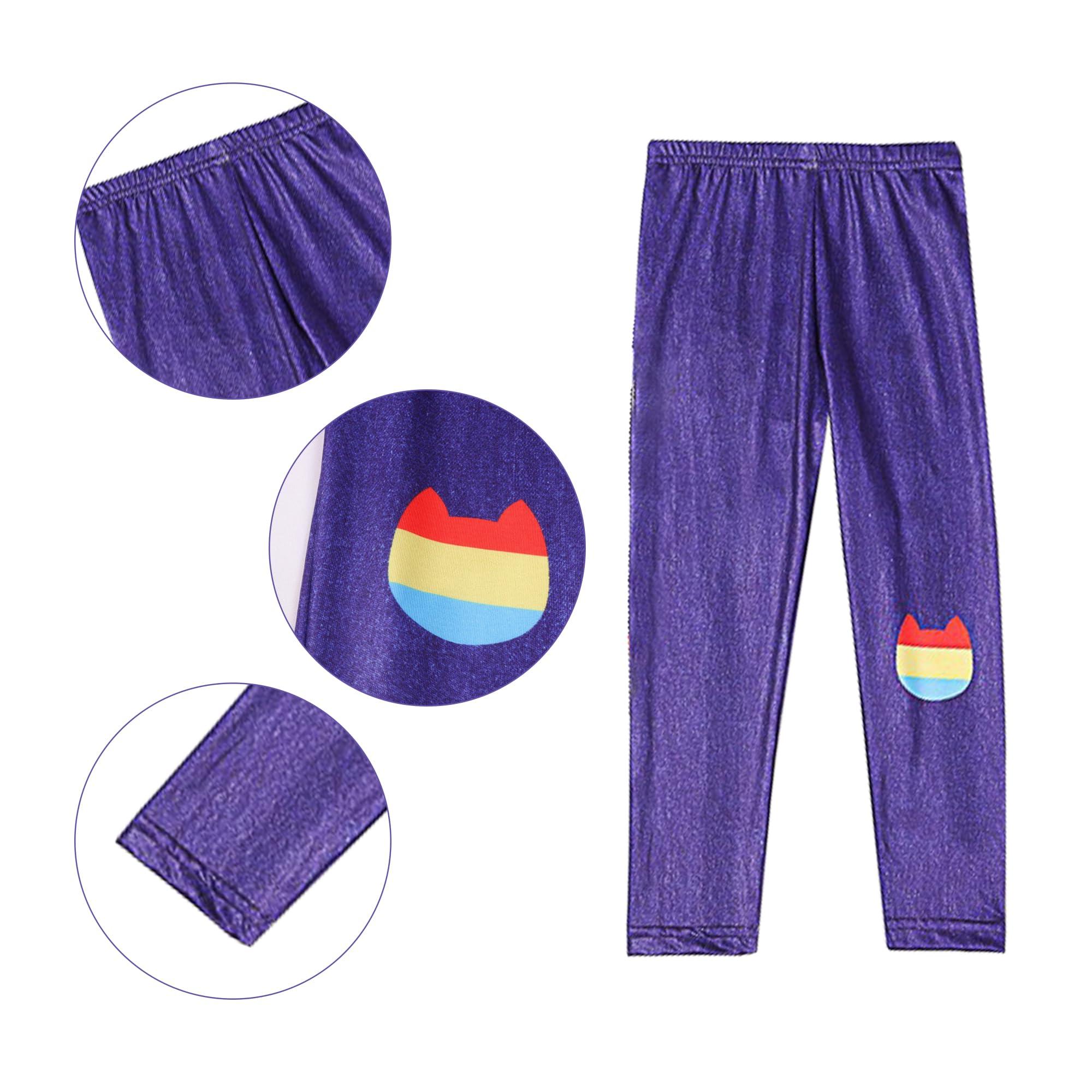 DAISYDUDS DAISYDUDS Cat Dollhouse Long sleeved mesh leggings Costume with Cat Headband, Halloween Christmas Outfits For Cutie130cm/6-7T multicolored