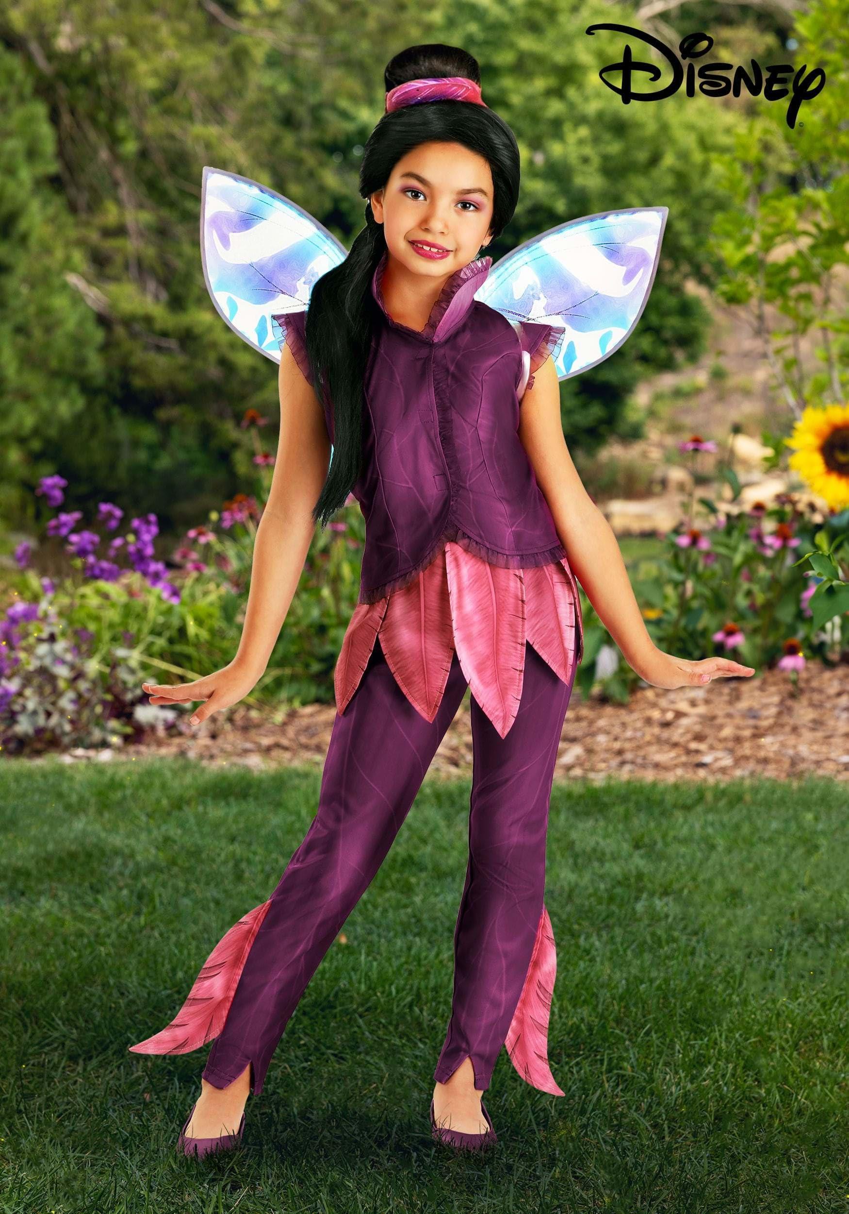 Fun Costumes Kid's Disney Fairies Vidia Costume for Girls - Officially Licensed Fairy Outfit with Shirt, Pants & Wings S
