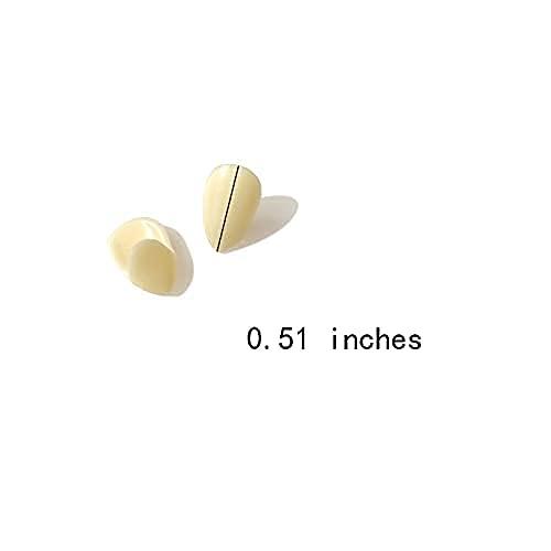 Setaria Viridis Setaria Viridis Vampire Teeth Vampire Fangs Cosplay for Costume Prop Party Favors Decoration 4 Pairs with Adhesive (White)