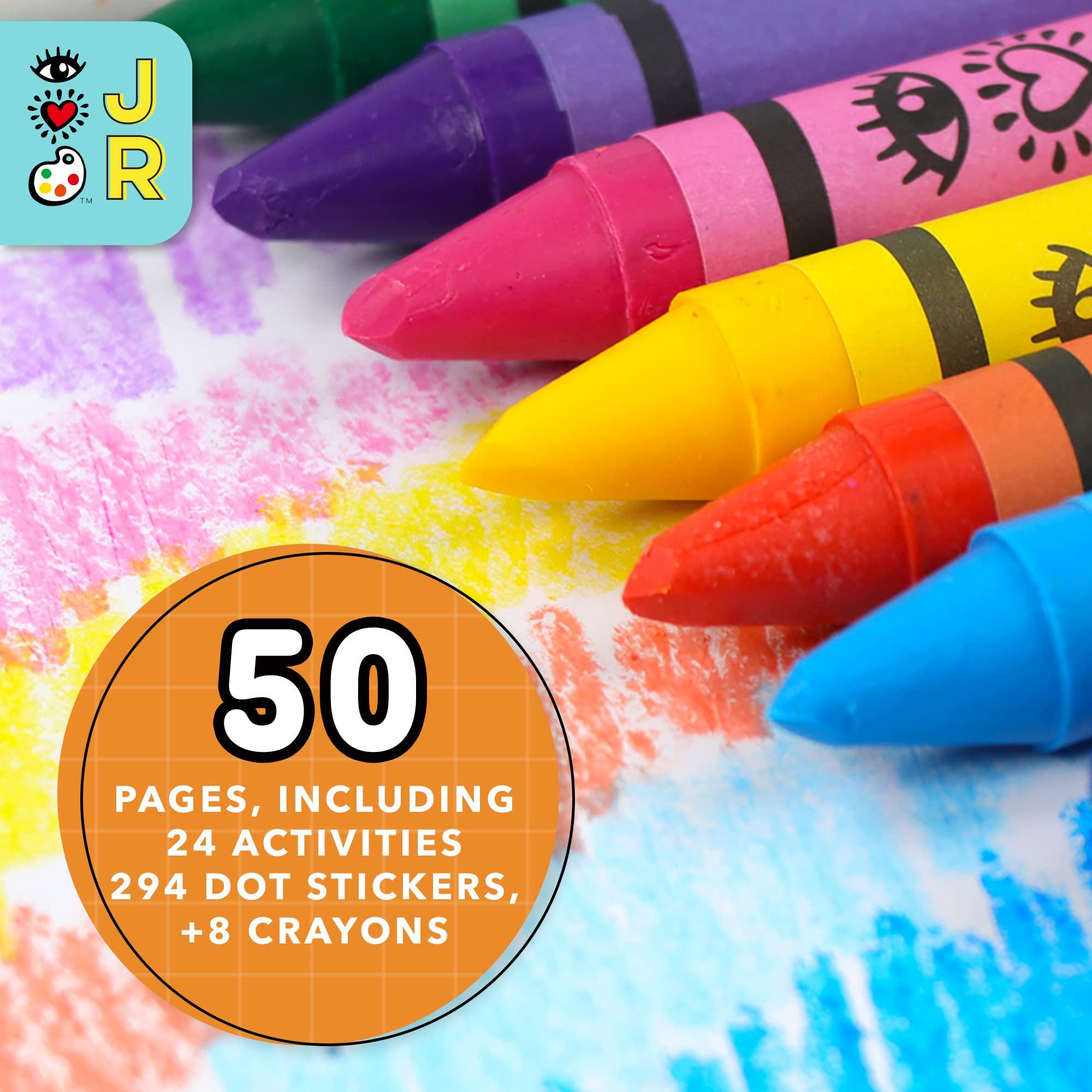 Bright Stripes Bright Stripes Travel Coloring Kit for Kids: Art On the Go Coloring Books and Crayons, Sticker Activity Book - Mess-Free Collage Fun for Ages 3+ (Art On The Go, Going Dotty Ocean)