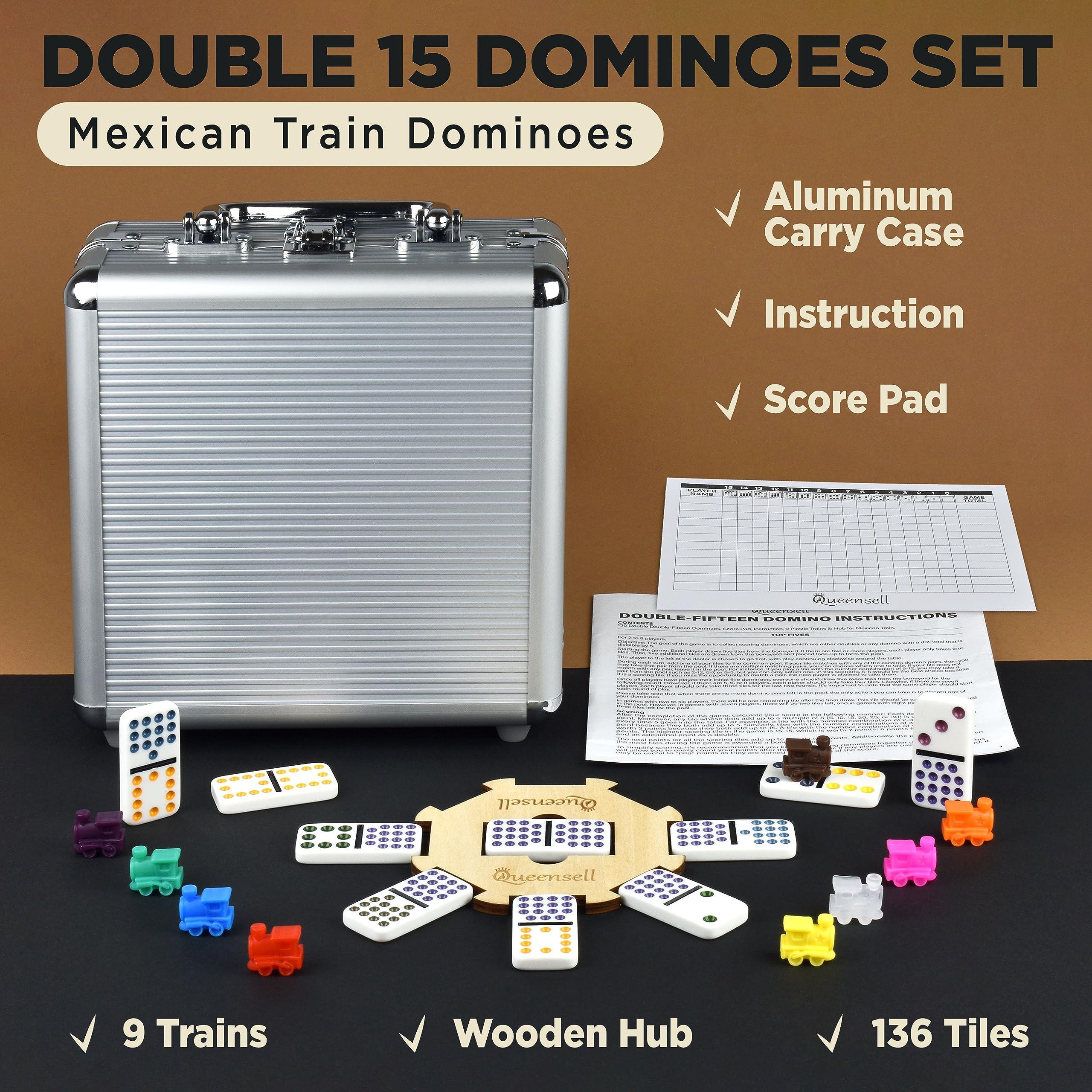 Queensell Queensell Dominoes Double 15 + Chess Set